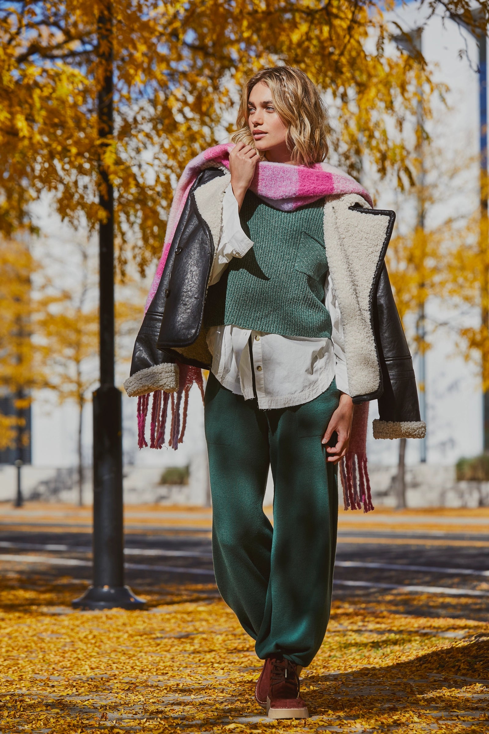 Free People Freya Sweater Set/Emerald Spell Combo