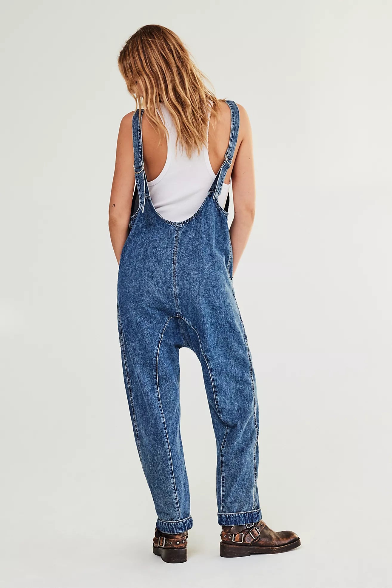 Free People High Roller Jumpsuit/ Sapphire Blue