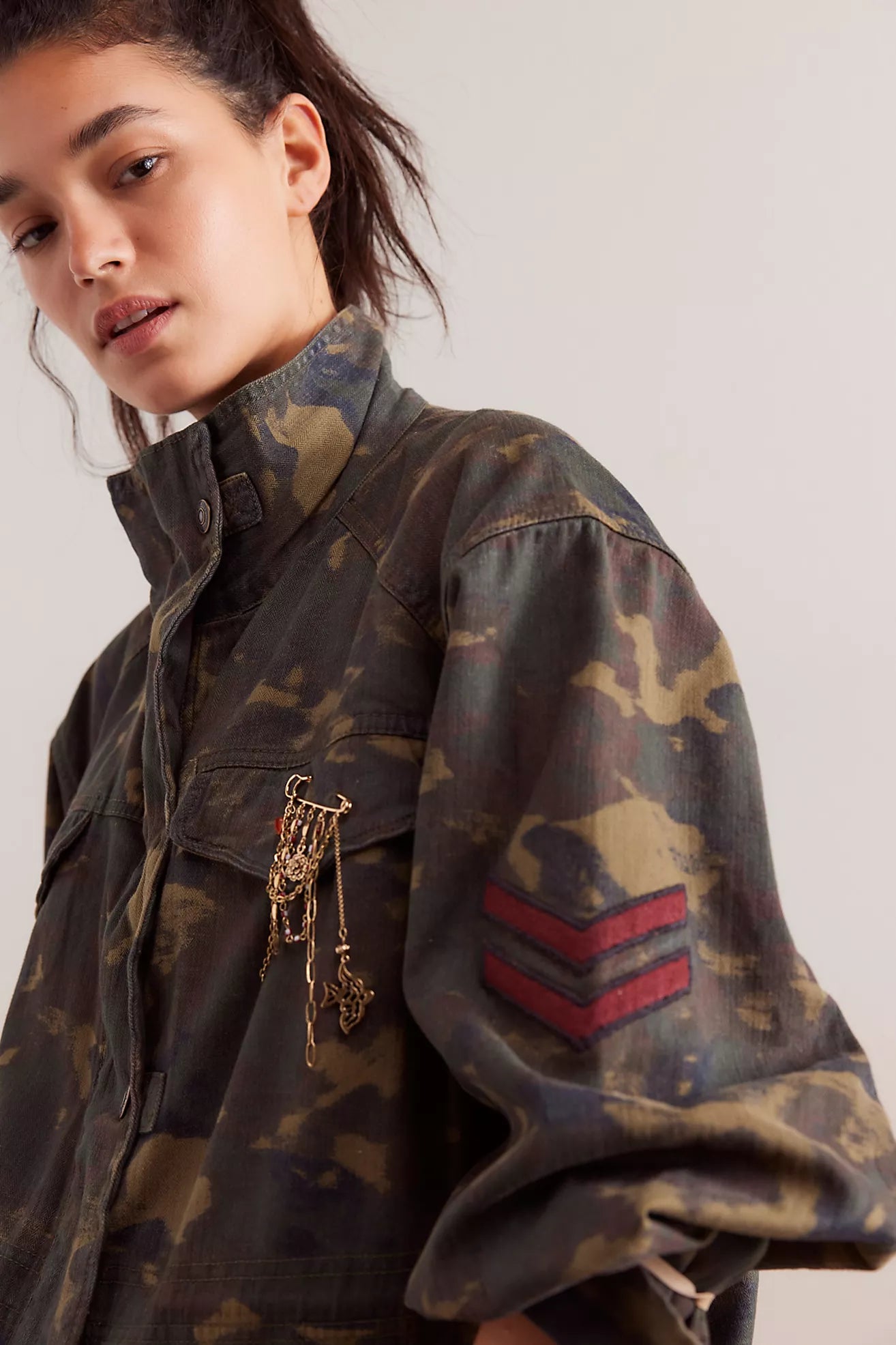 Free People Arya Utility Camo Jacket/