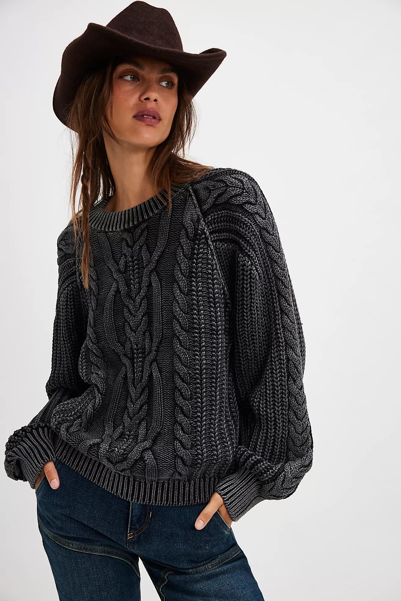 Free People Frankie Cable Sweater