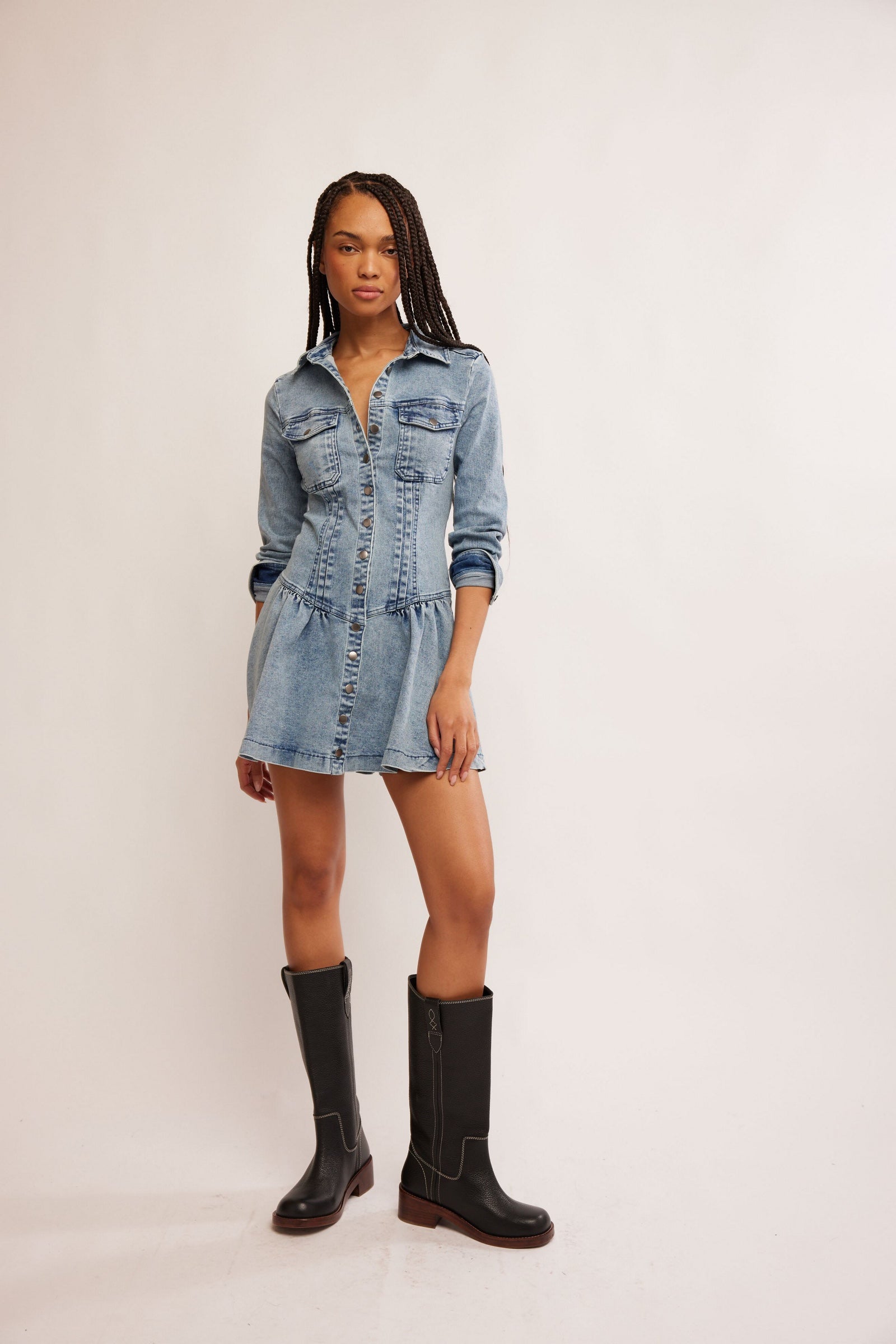 Free People Roadhouse Mini Dress/The Roadhouse Rinse