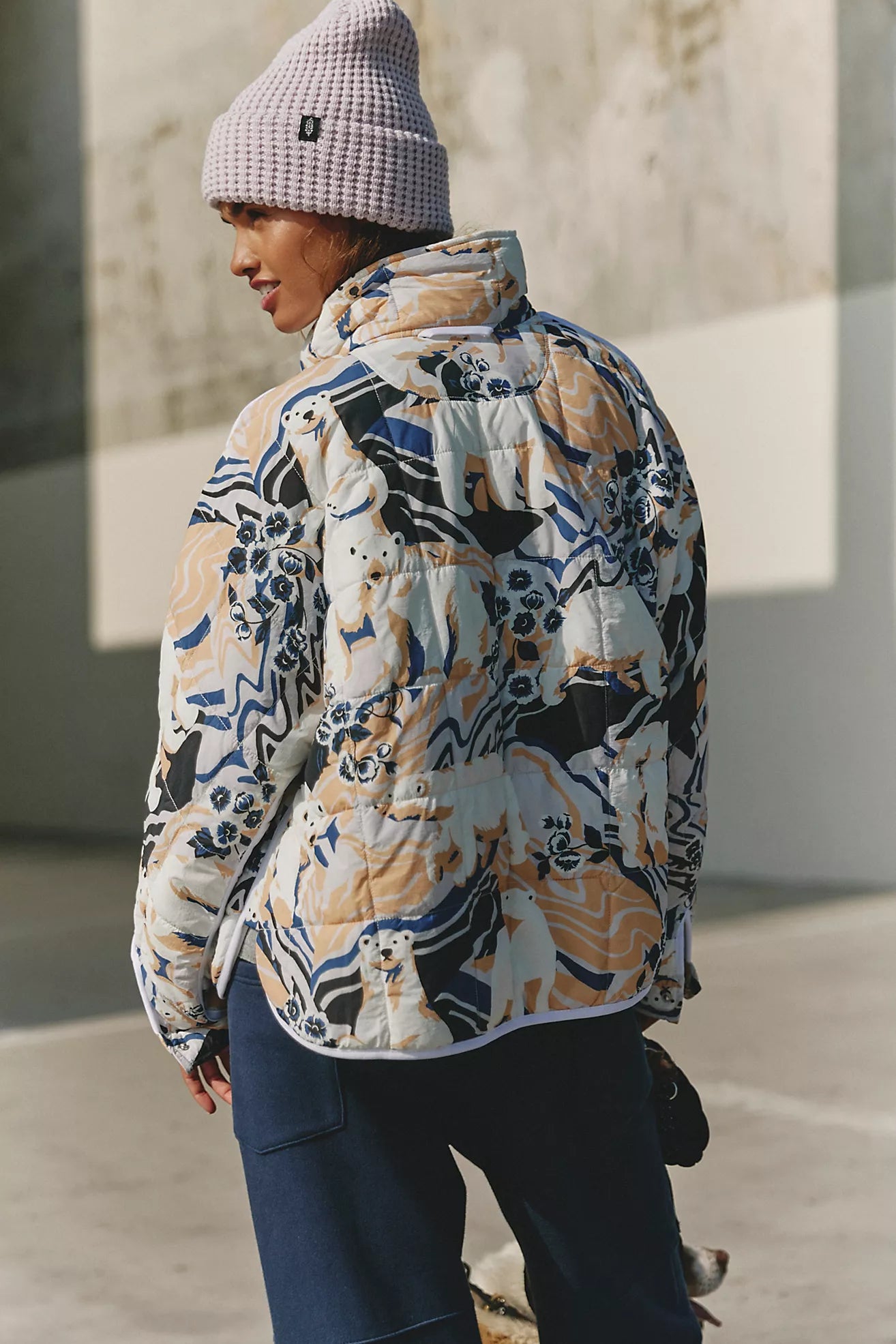 Free People Pippa Printed Packable Puffer Jacket/Winter Combo