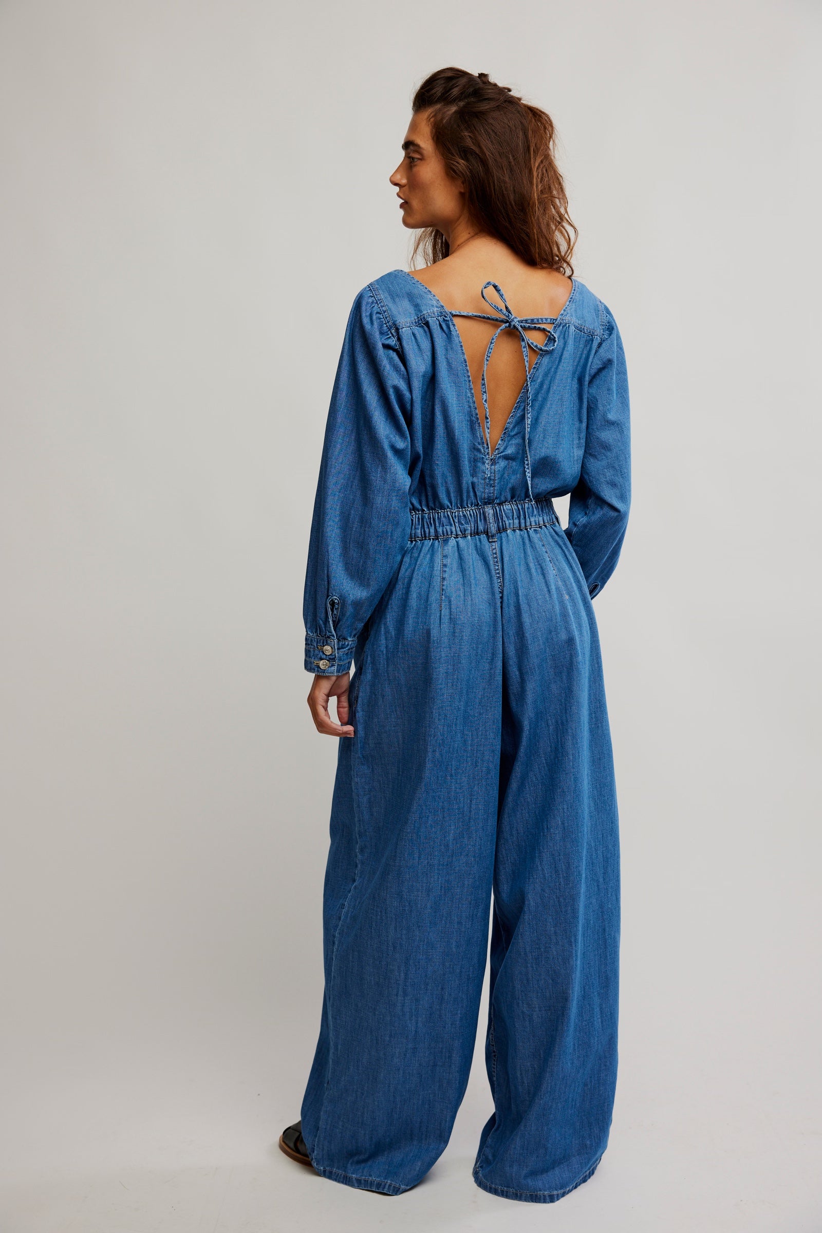 Free People Clara Denim Jumpsuit/Going Steady