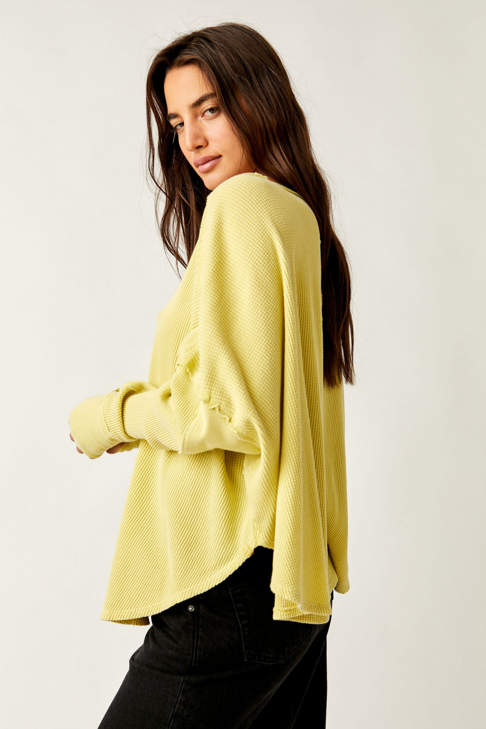 Free People Microphone Drop Thermal/Yellow