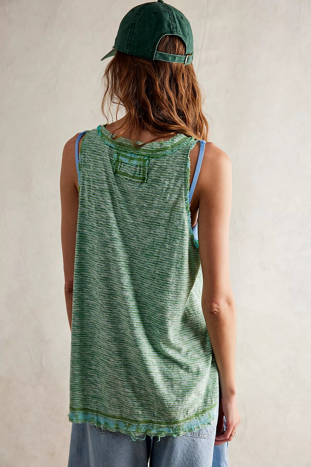 Free People Love Language Tank/ Fairy Green