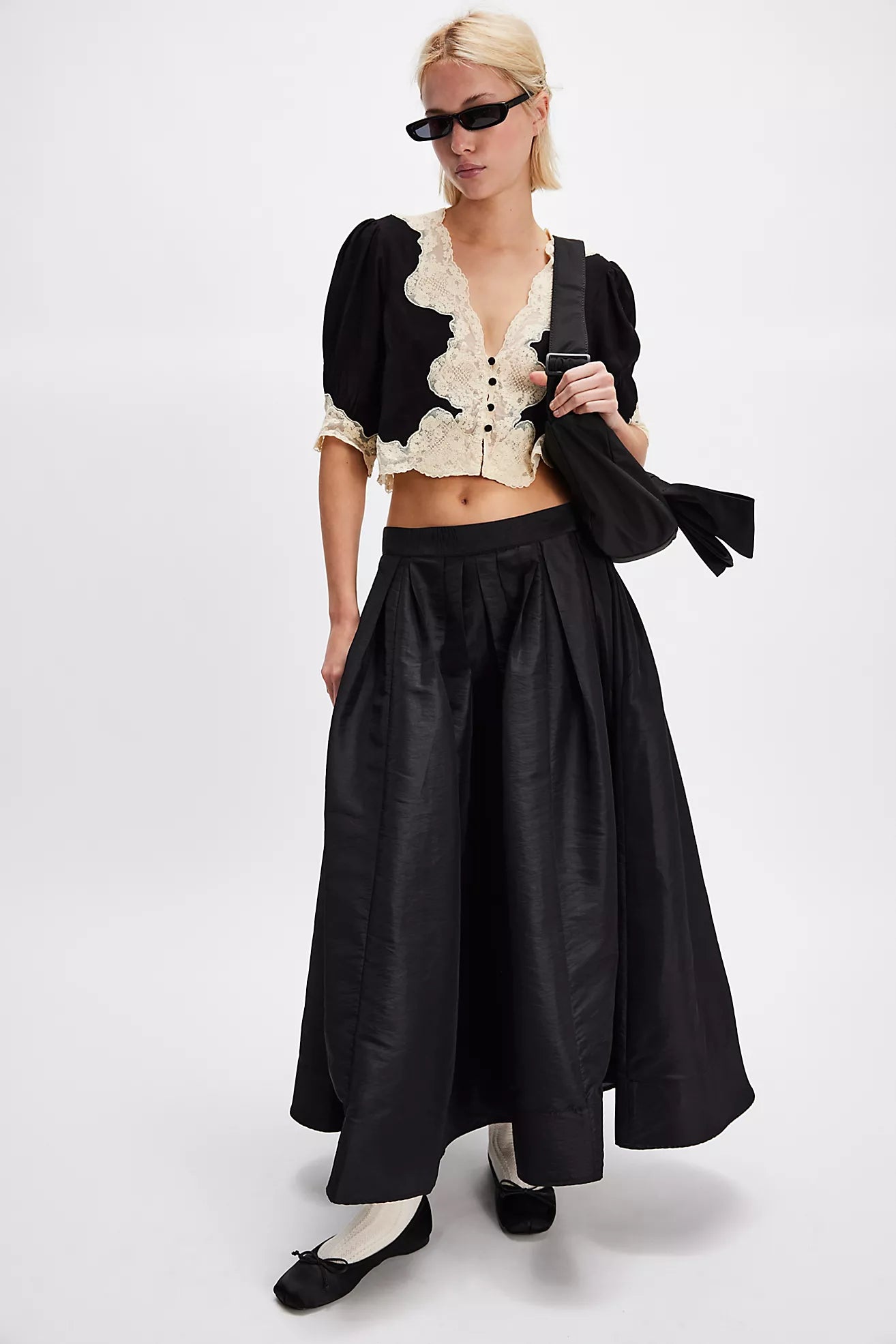 Free People Emilia Full Skirt/Black