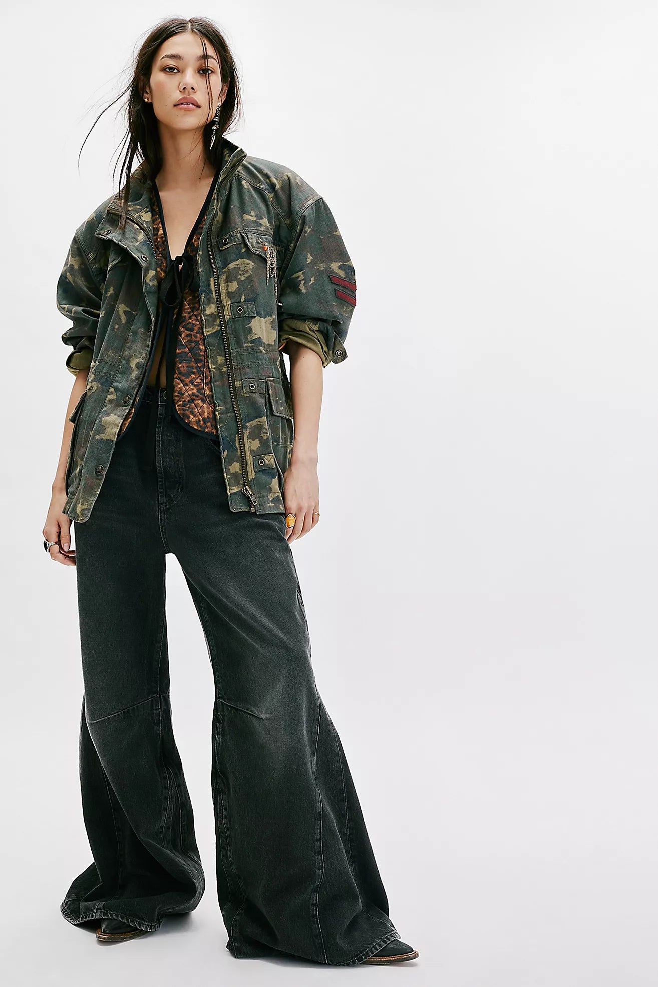 Free People Arya Utility Camo Jacket/