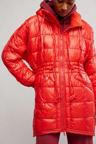 Free People Patricia Packable Puffer/ Cayenne