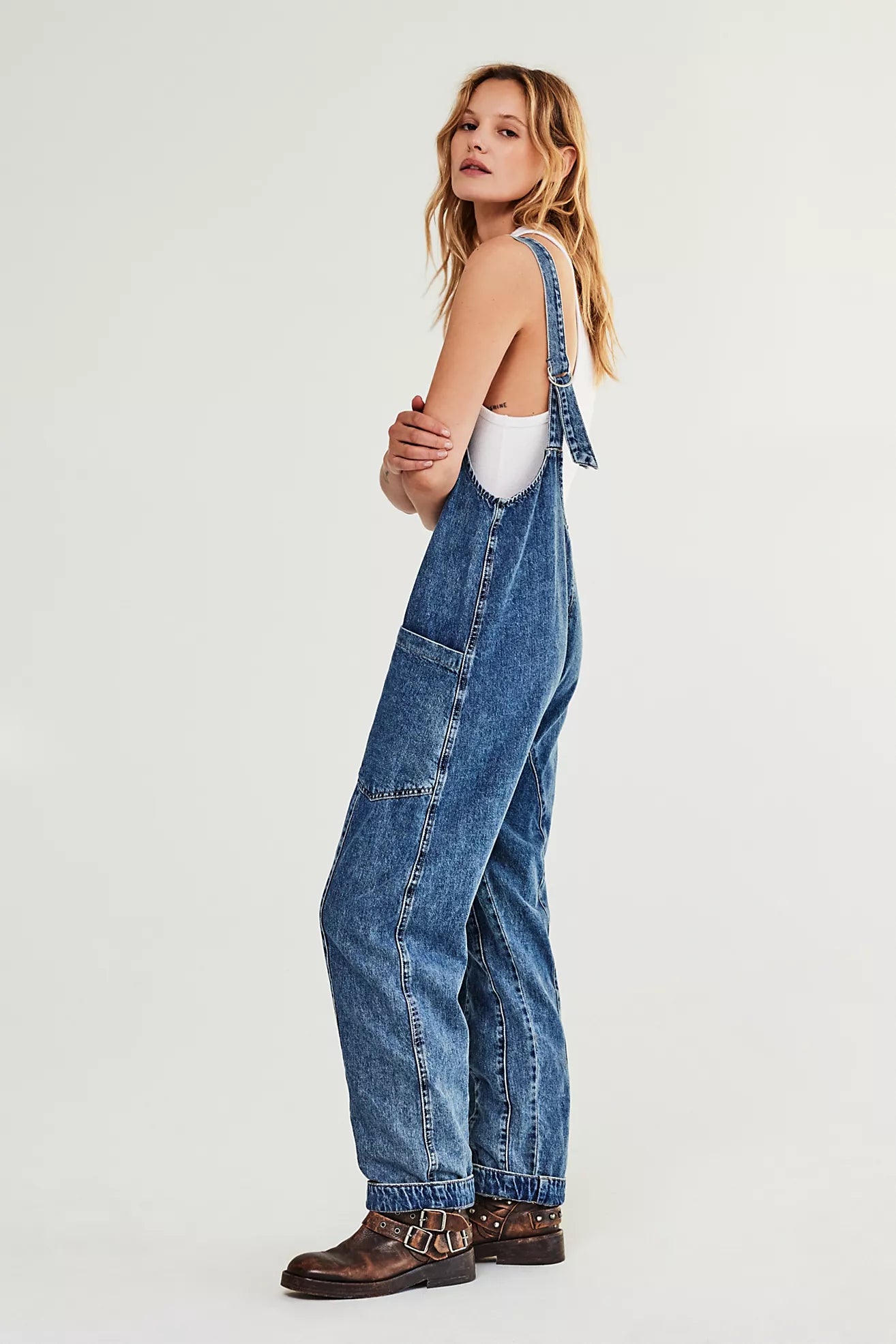 Free People High Roller Jumpsuit/ Sapphire Blue