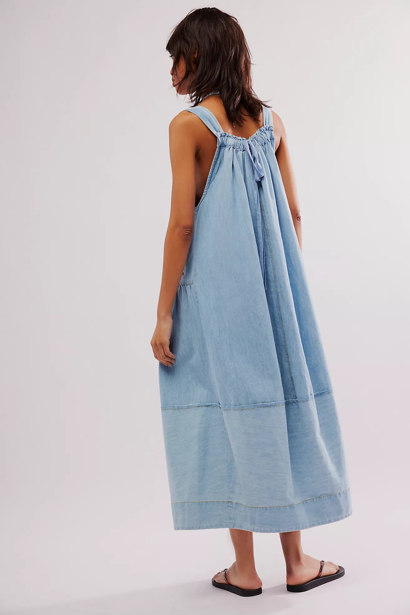 Free People Machu Barrel Midi Dress/Frost