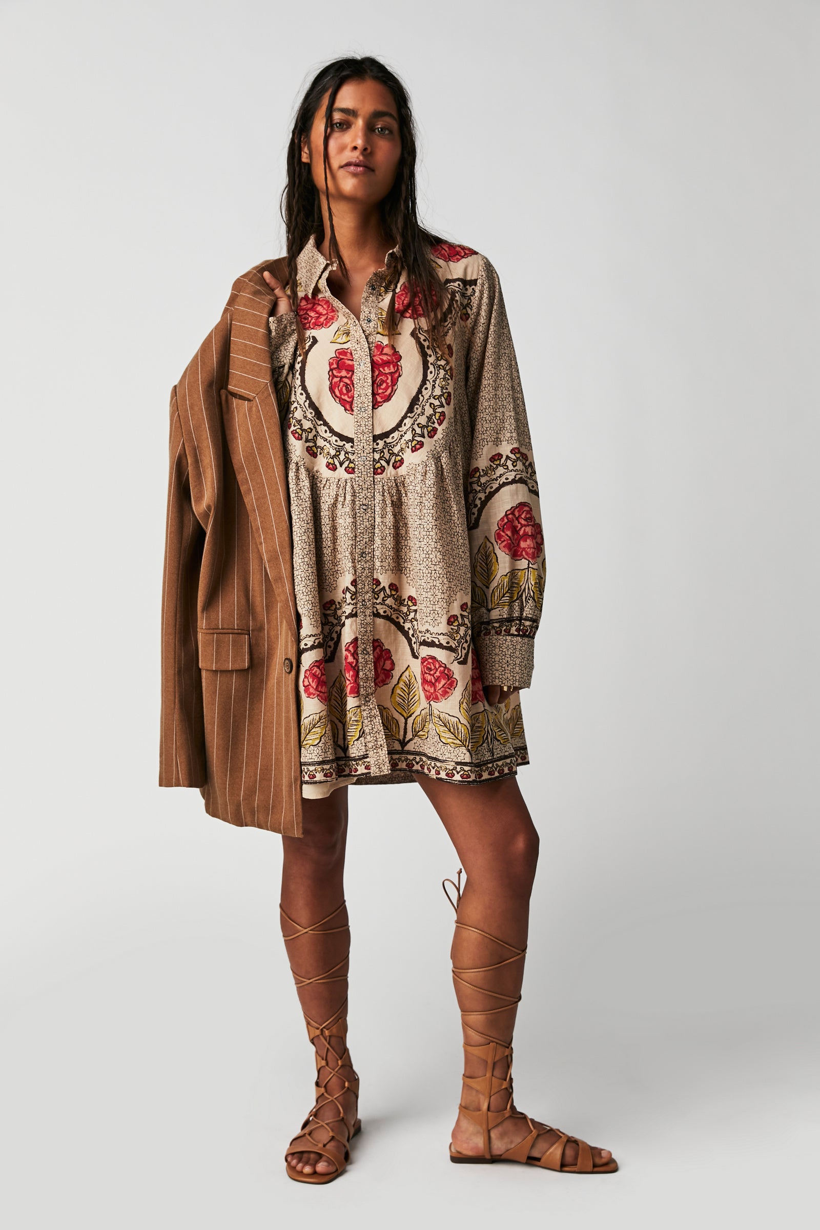 free people smell the roses mini dress Free People Smell The Roses Mini Dress At In Hot Night Combo, Size: Xs in Red