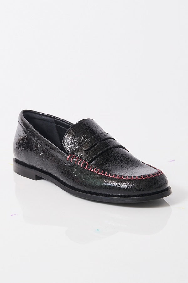 Free People Blanket Stitch Loafers/Black