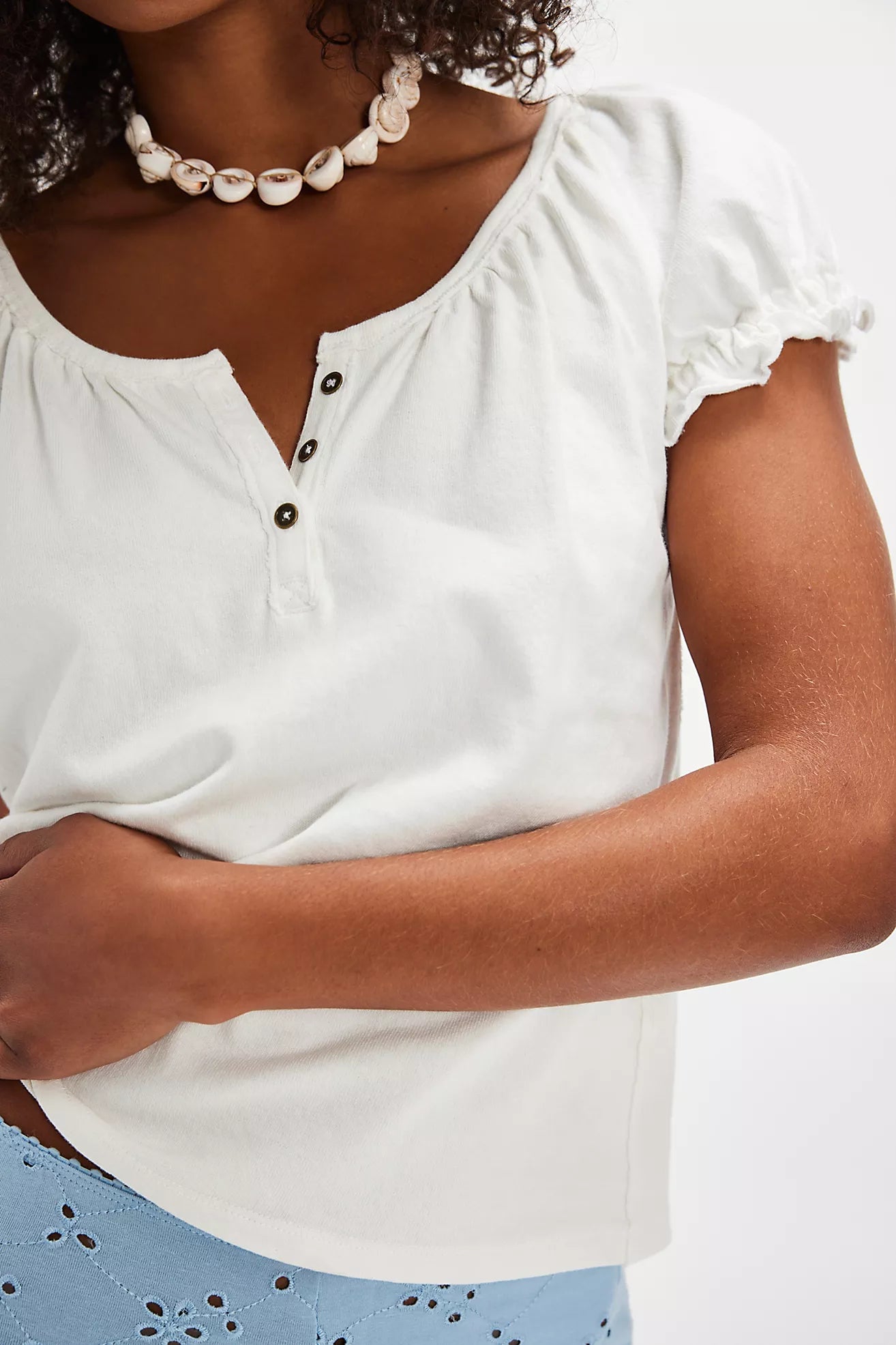 Free People We The Free Issa Tee/Clean Ivory