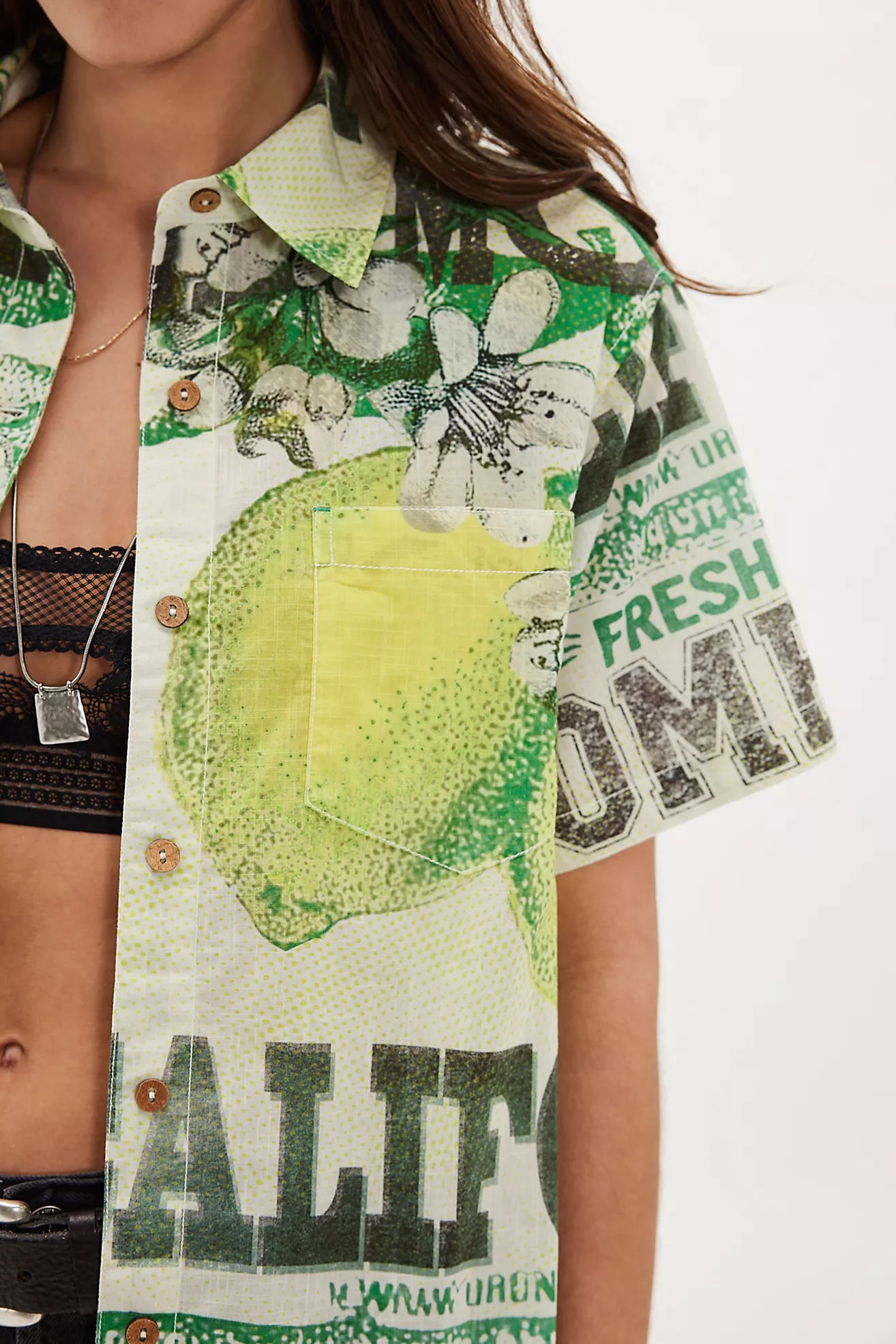 Free People We The Free Fresh Squeezed Top/Citron Combo