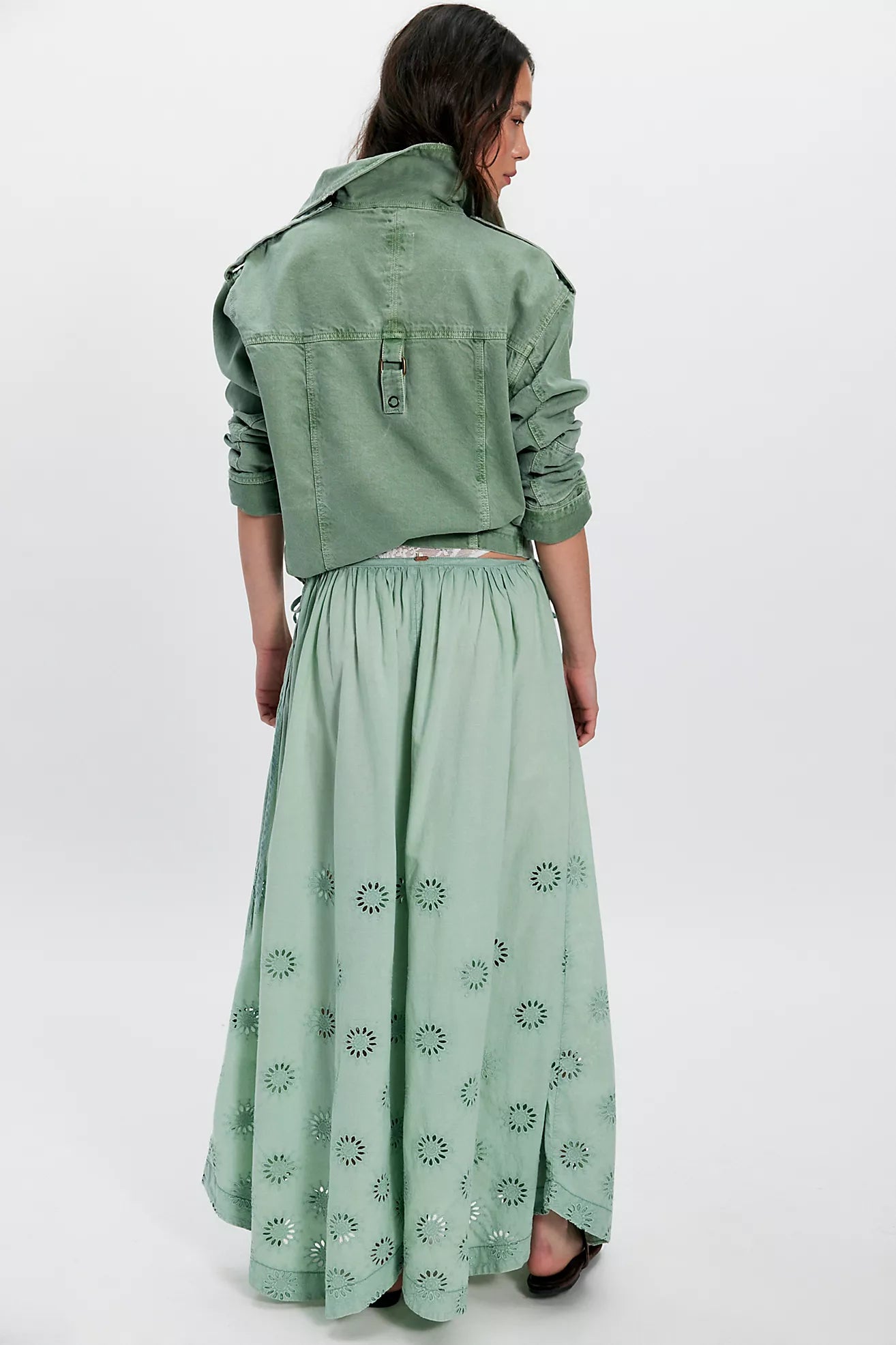 Free People Sweet Serenade Pull-On Wide-Leg Pants /Mermaids Tail