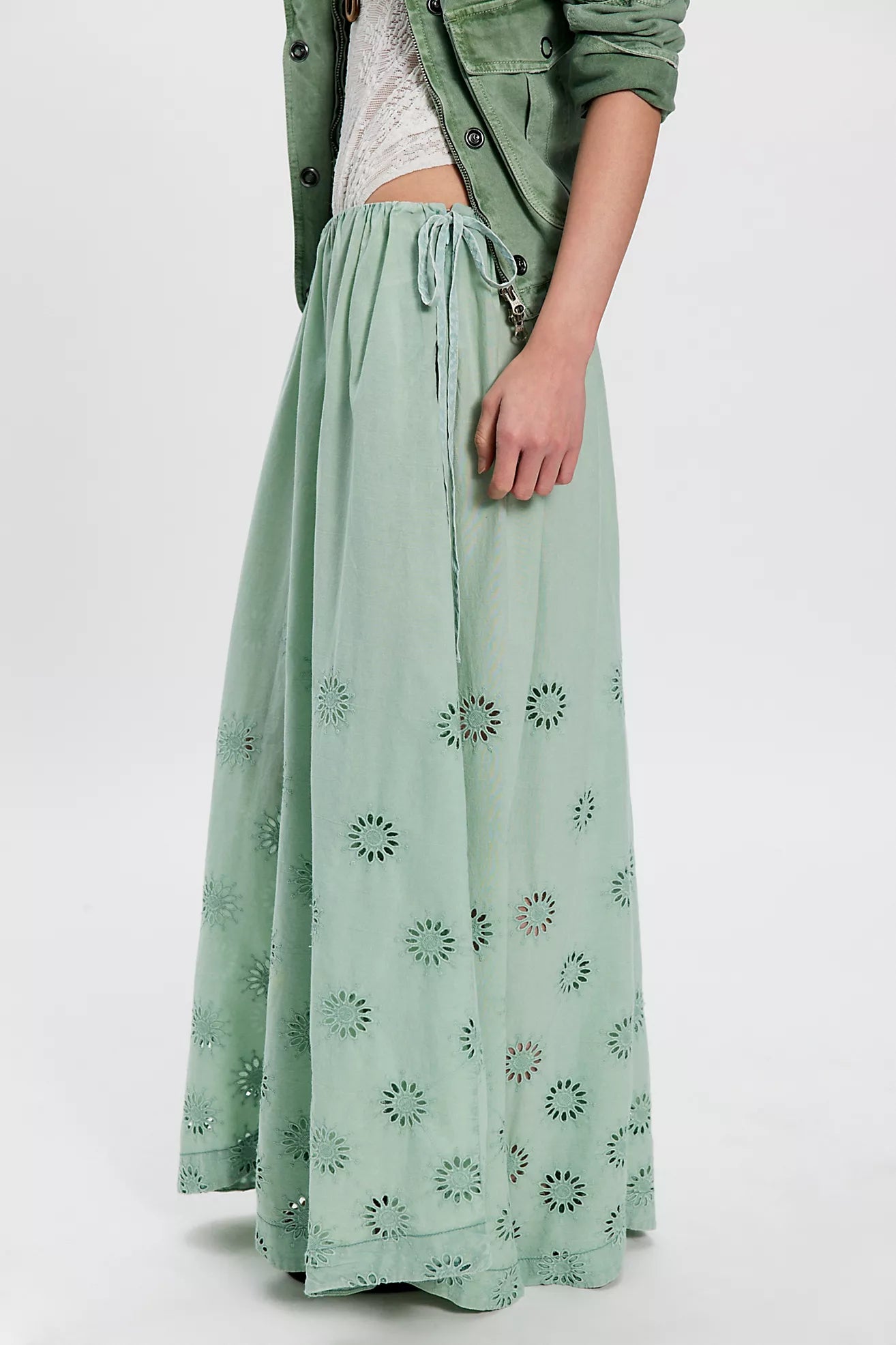 Free People Sweet Serenade Pull-On Wide-Leg Pants /Mermaids Tail