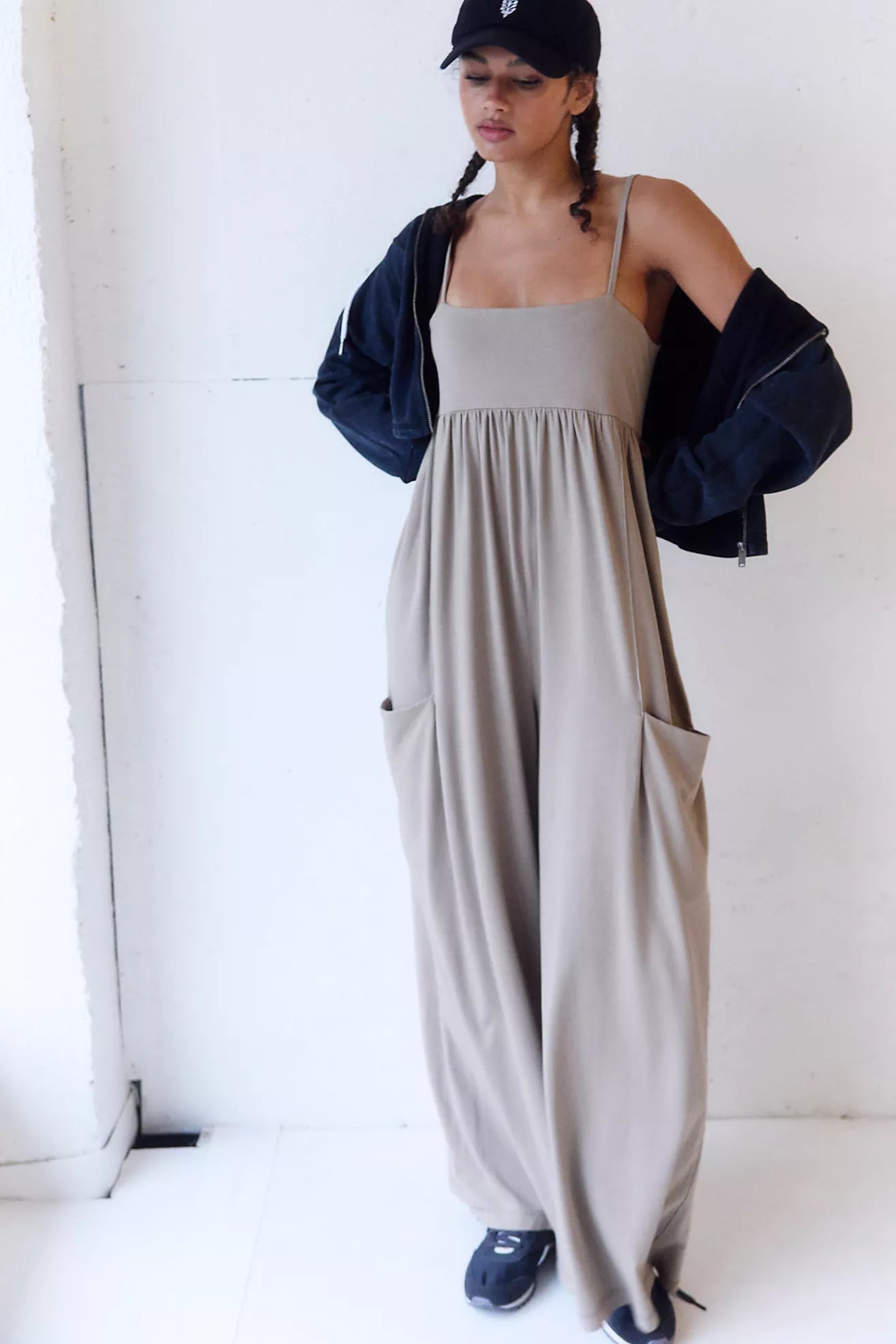 Free People Hot Shot Strappy Onesie/Hickory