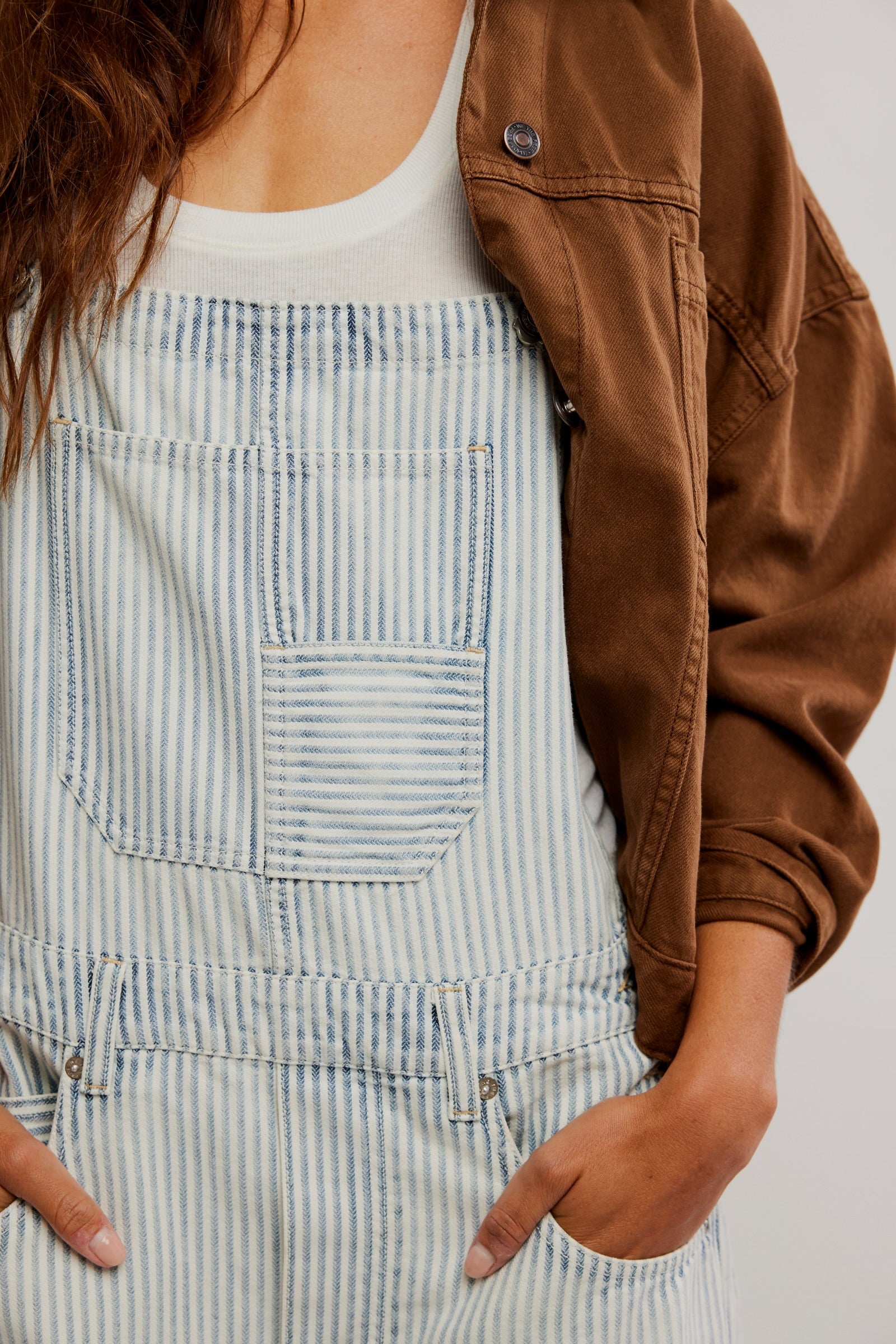 Free People Good Luck Stripe Overall