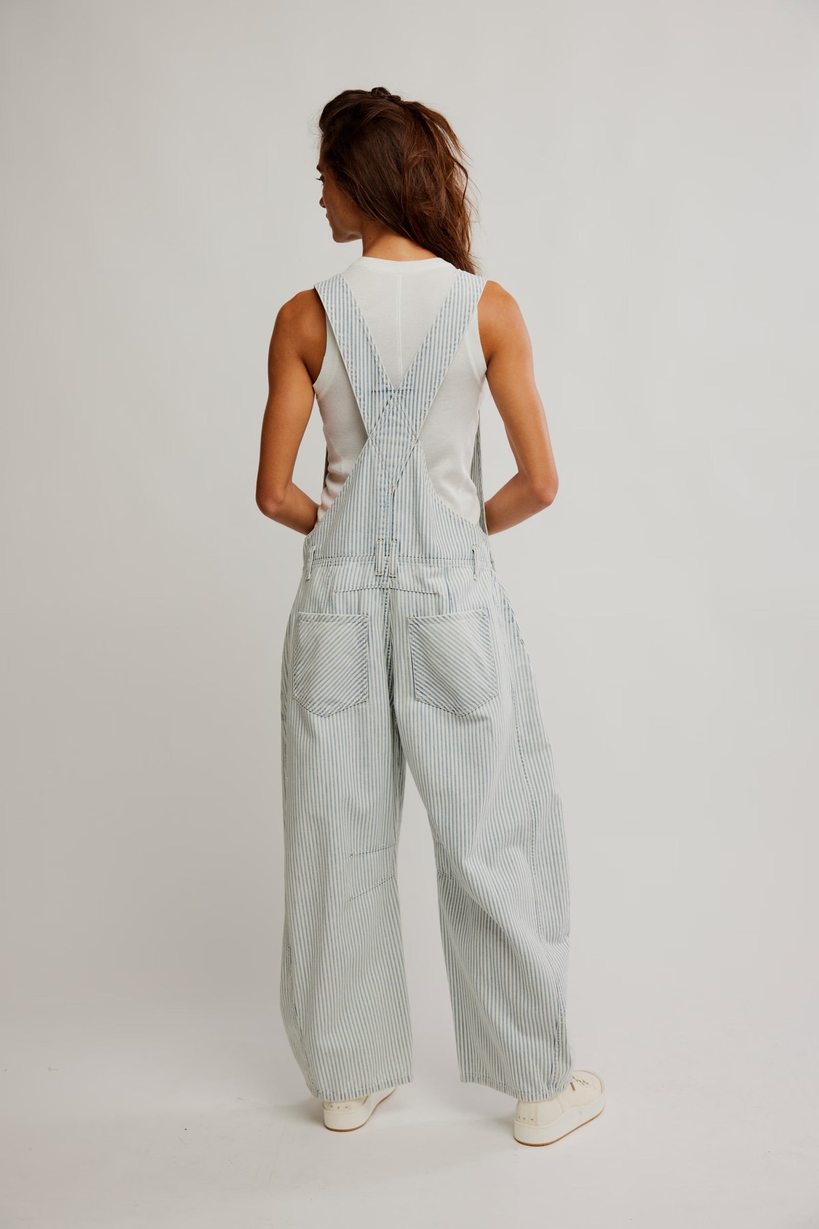 Free People Good Luck Stripe Overall