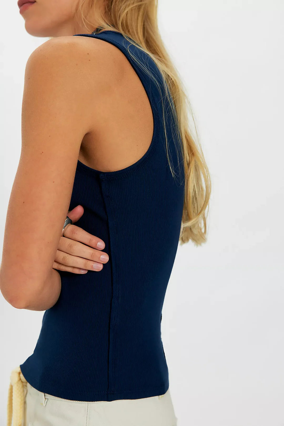 Free People We The Free Neria V-Neck Tank Top/Deep Iris