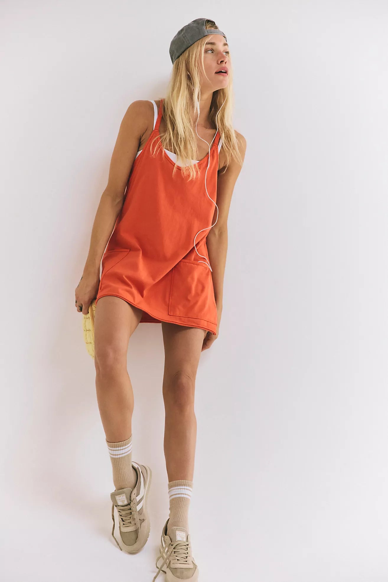 free people hot shot mini dress orange Free People Hotshot Mini Coddy Dress Leela and Lavender