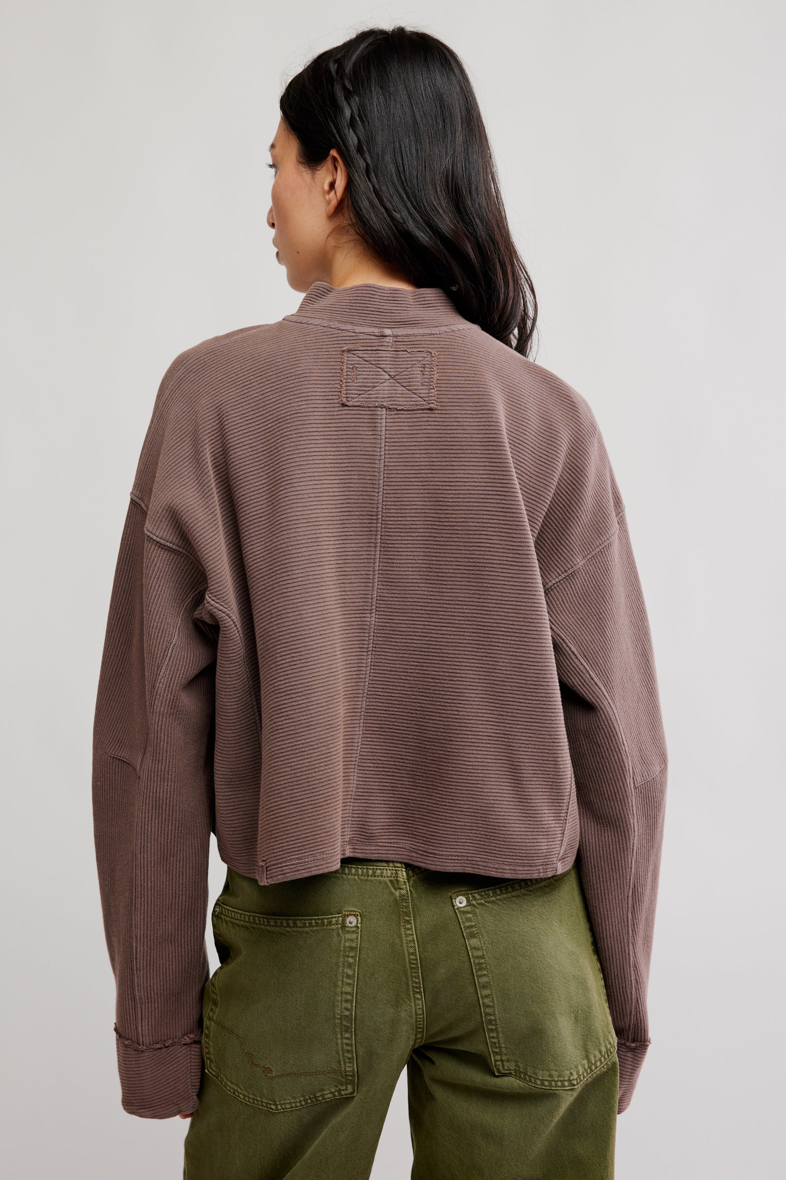 Free People  The Free Celeste Quarter Zip/Mochachinno