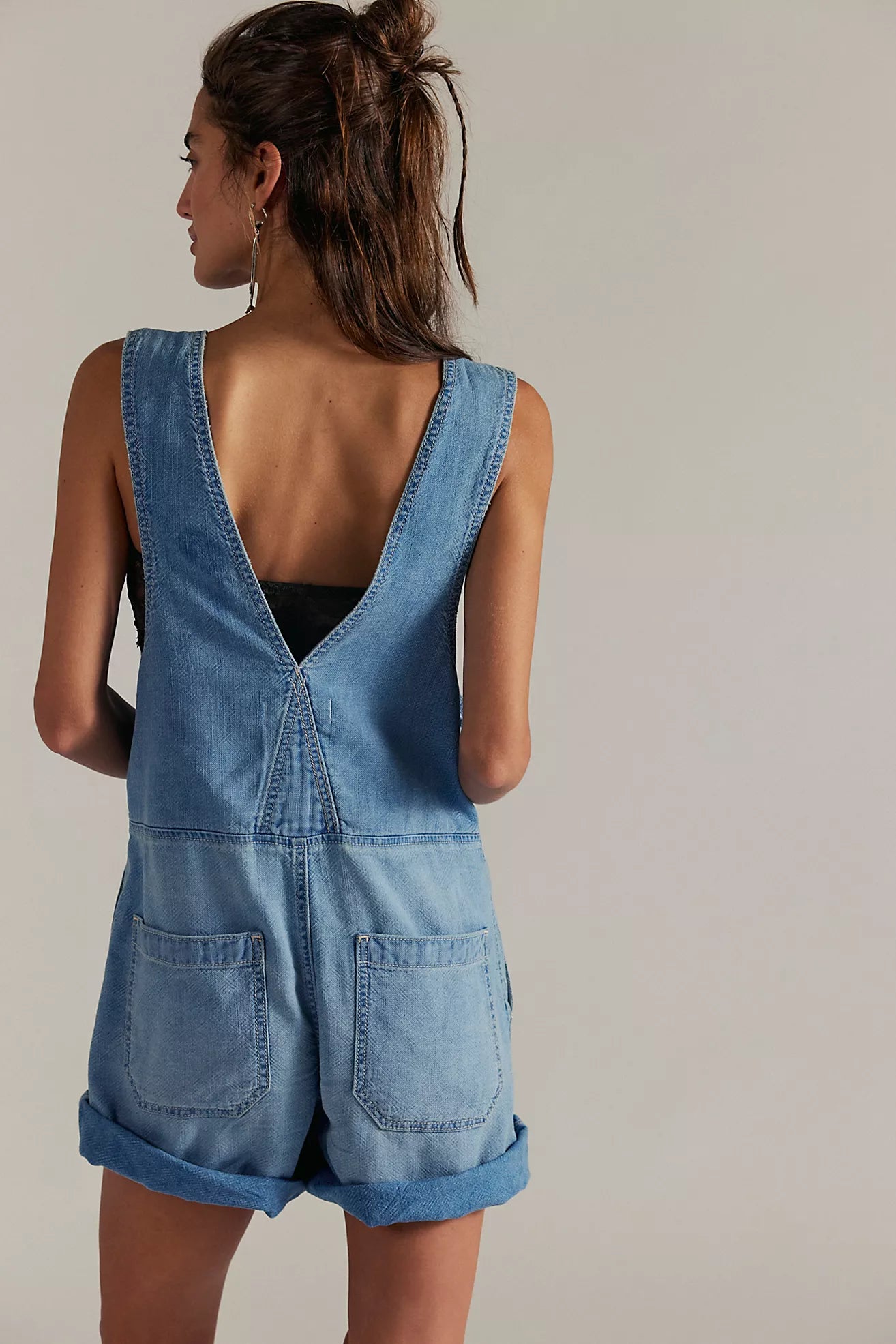 Free People We The Free Jude Shortalls/Light indigo
