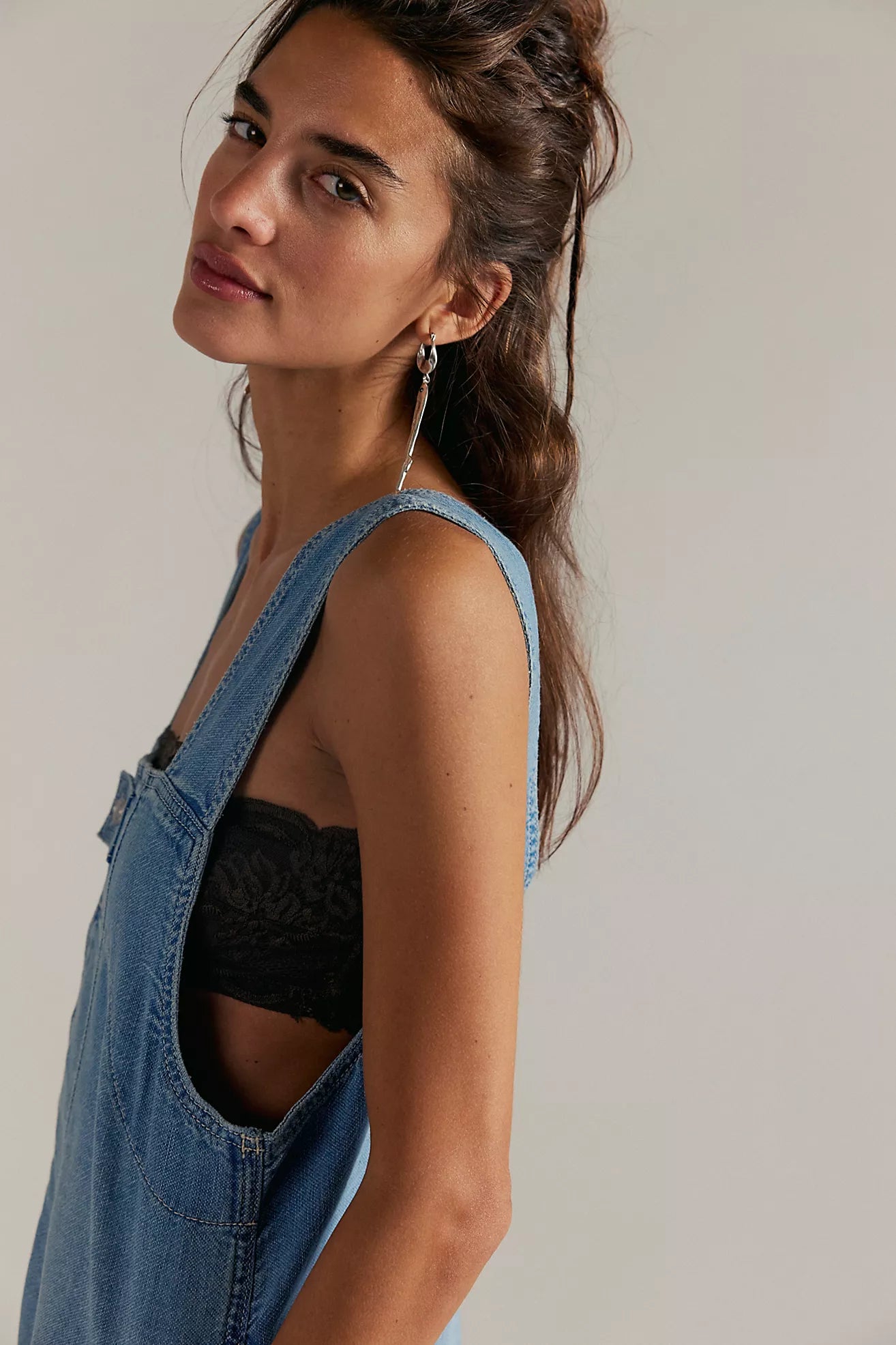 Free People We The Free Jude Shortalls/Light indigo