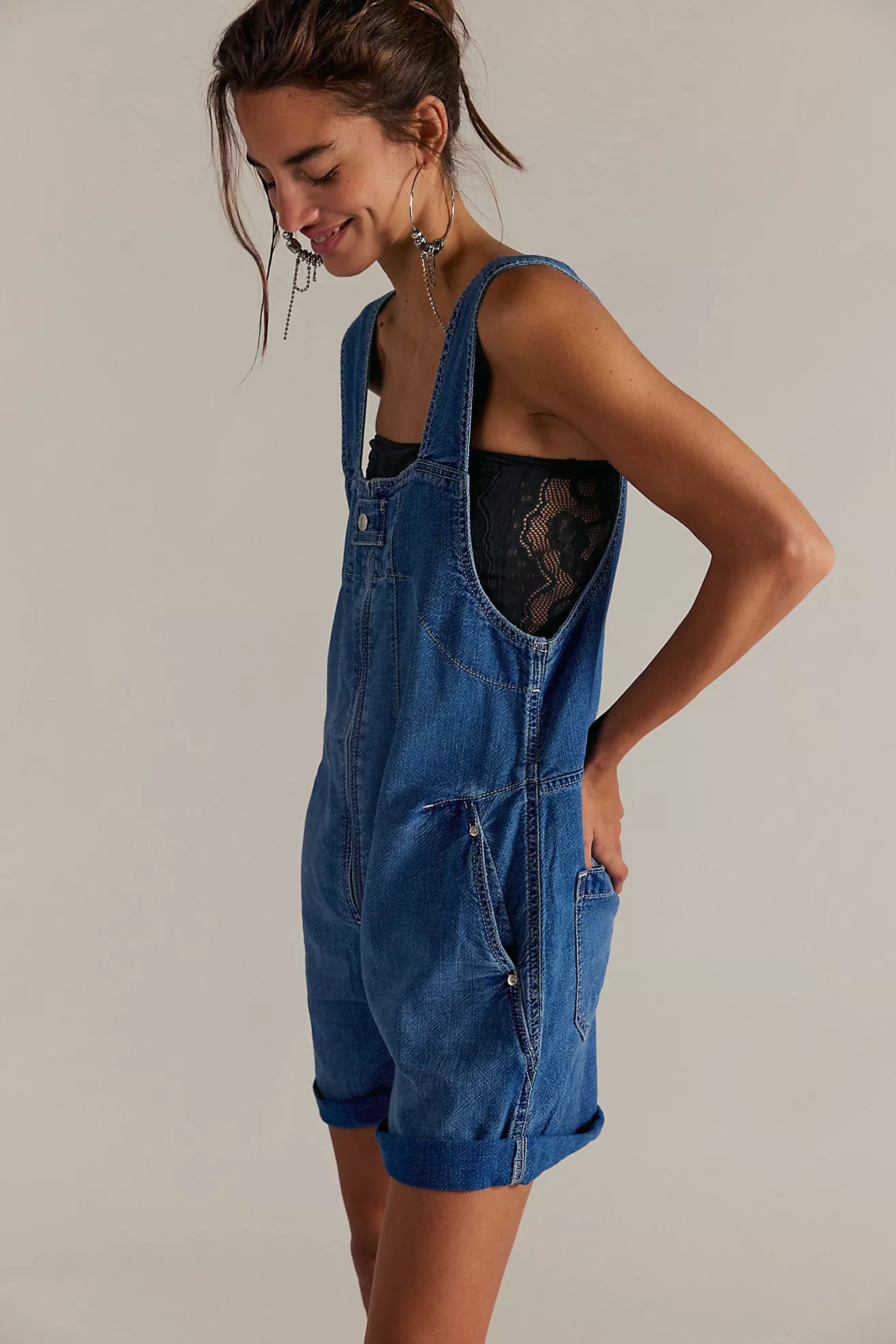 Free People We The Free Jude Shortalls/Mid Indigo