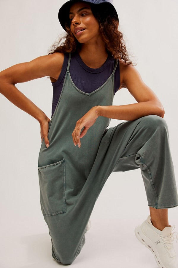 Free People Hot Shot Onesie/ Midnight Jade