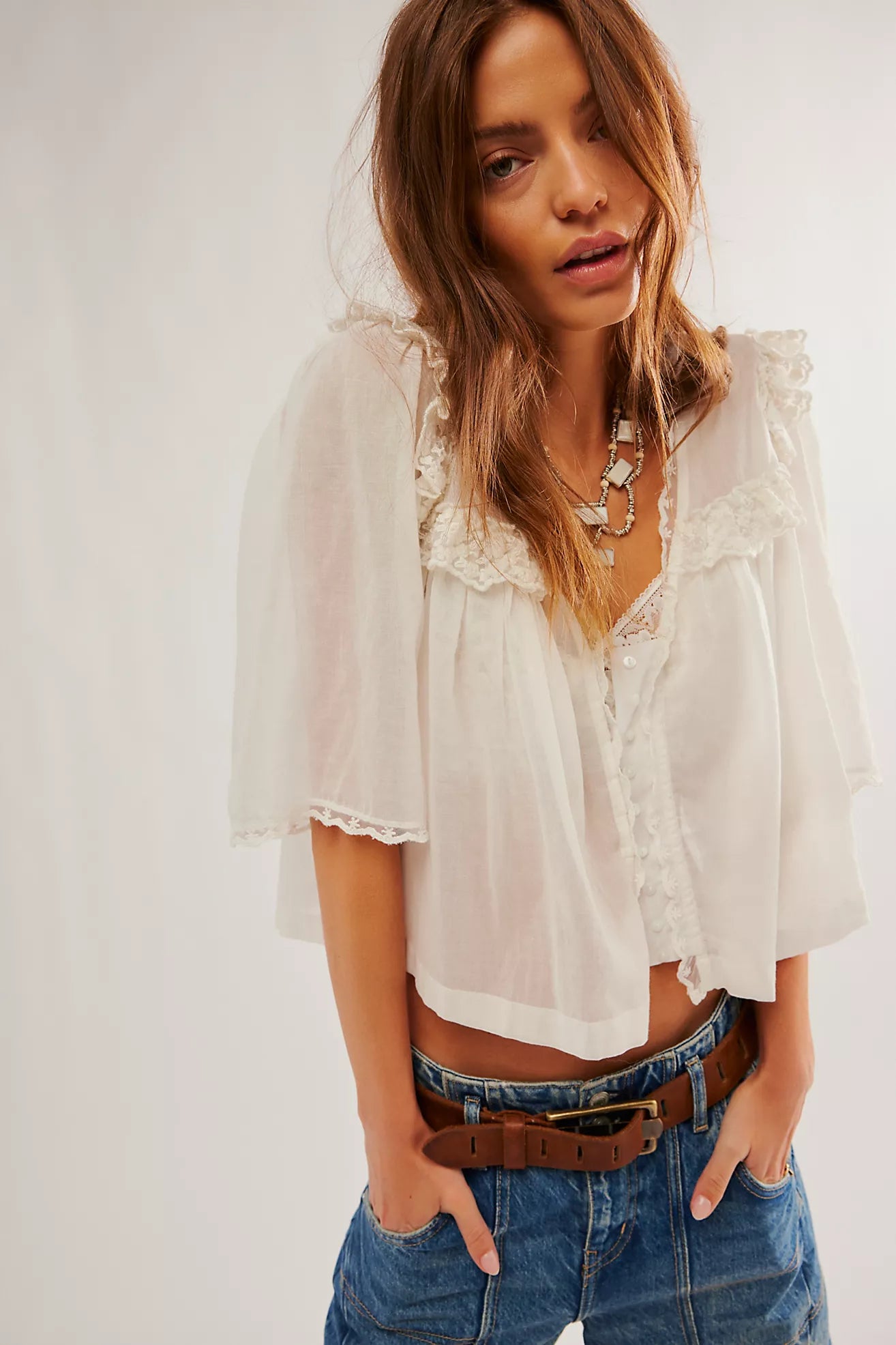 Free People Luna Top/Optic White