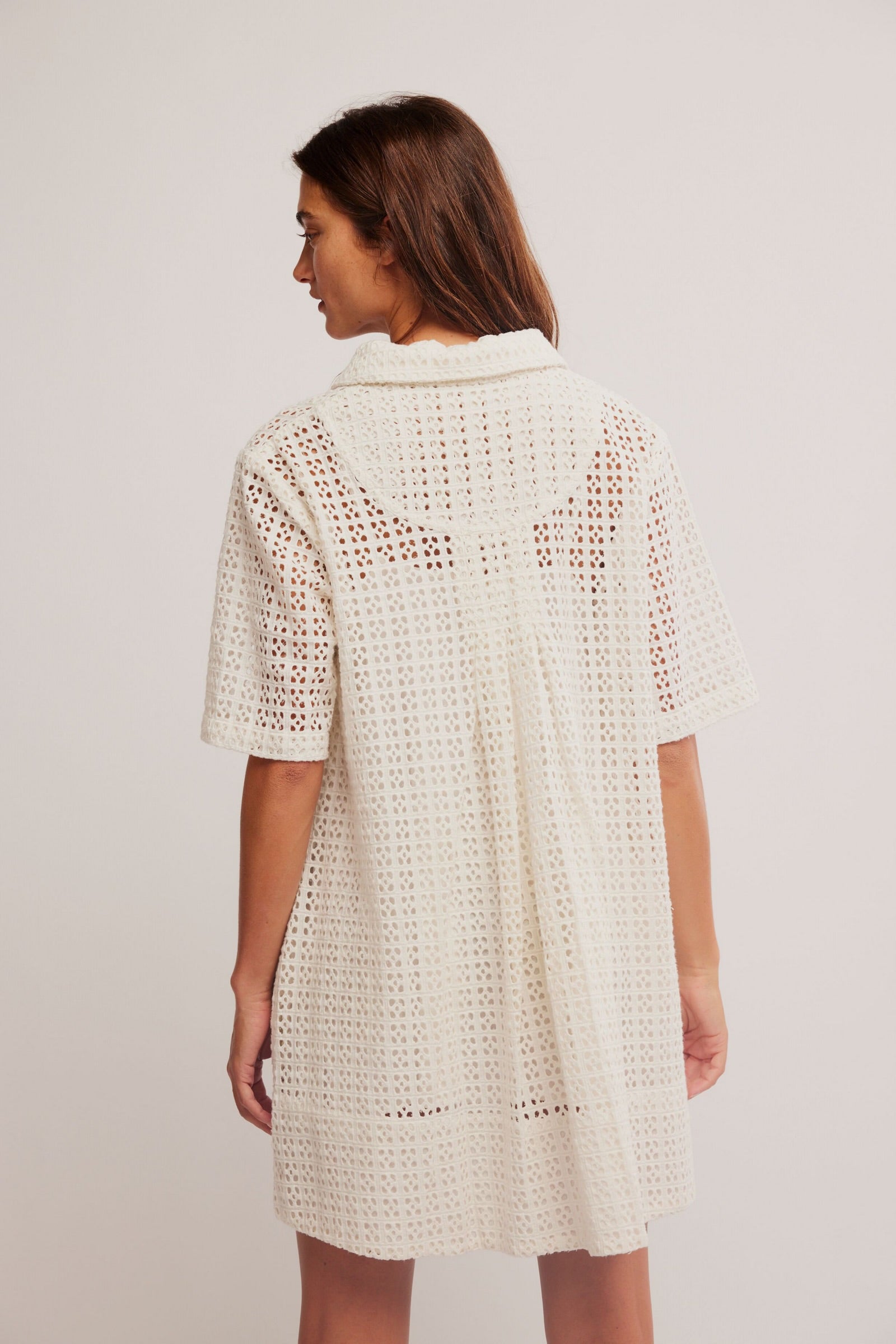 Free People Remino Eyelet Mini/ Bright White