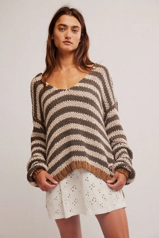 Free People Portland Pullover/Seaweed Shell Combo