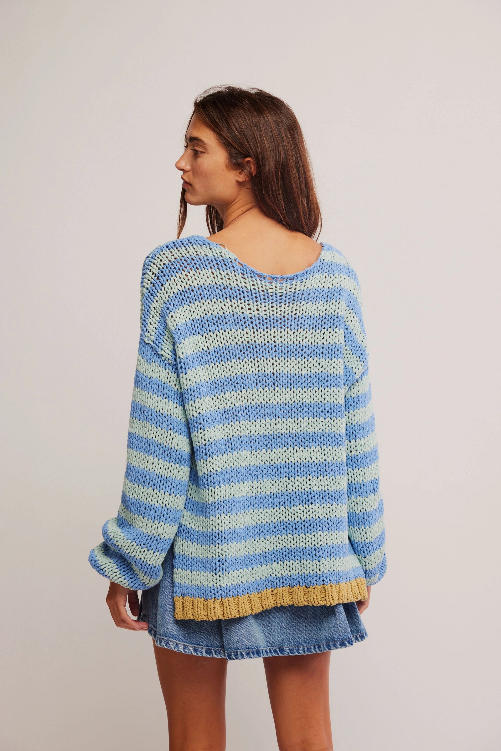 Free People Portland Pullover/Blue Lake