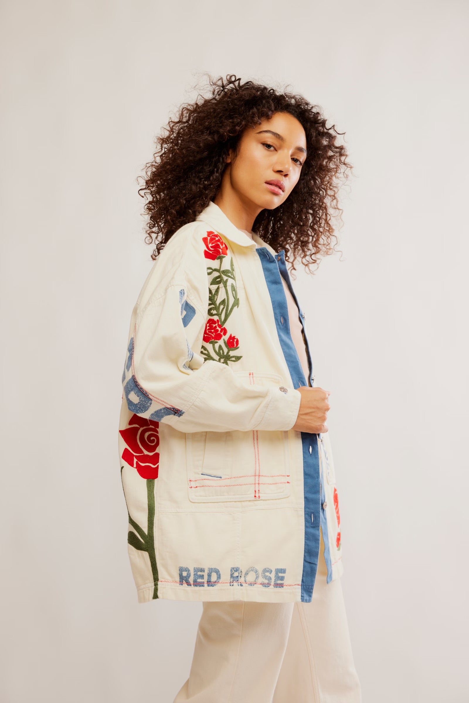 Free People Field to Rose Jacket/Roses By the Dozen