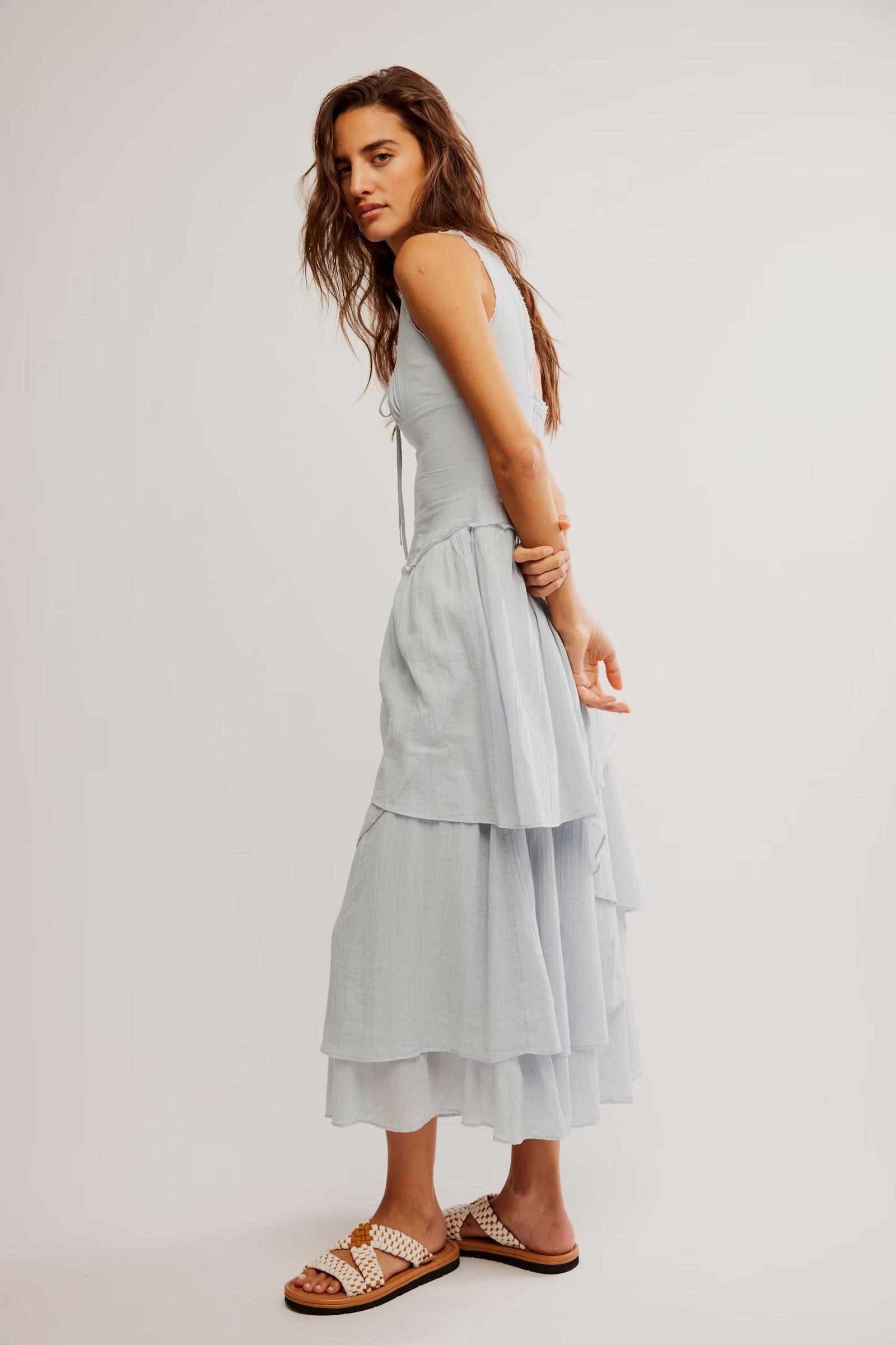 Free People In My Dreams Midi/Pearl Blue