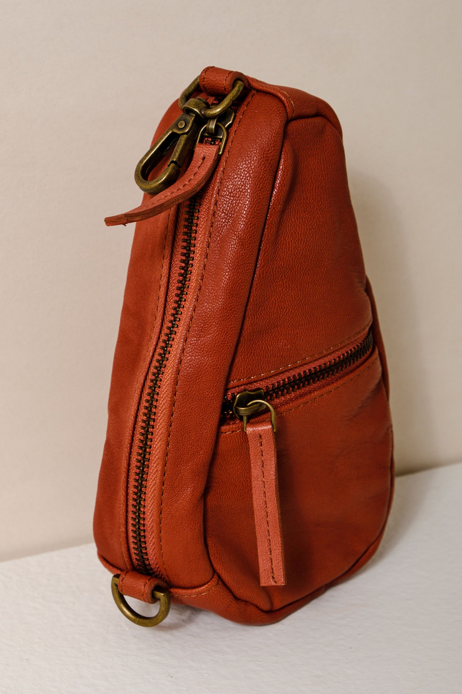 Free People Coffee Date Mini Crossbody Bag/Terracotta