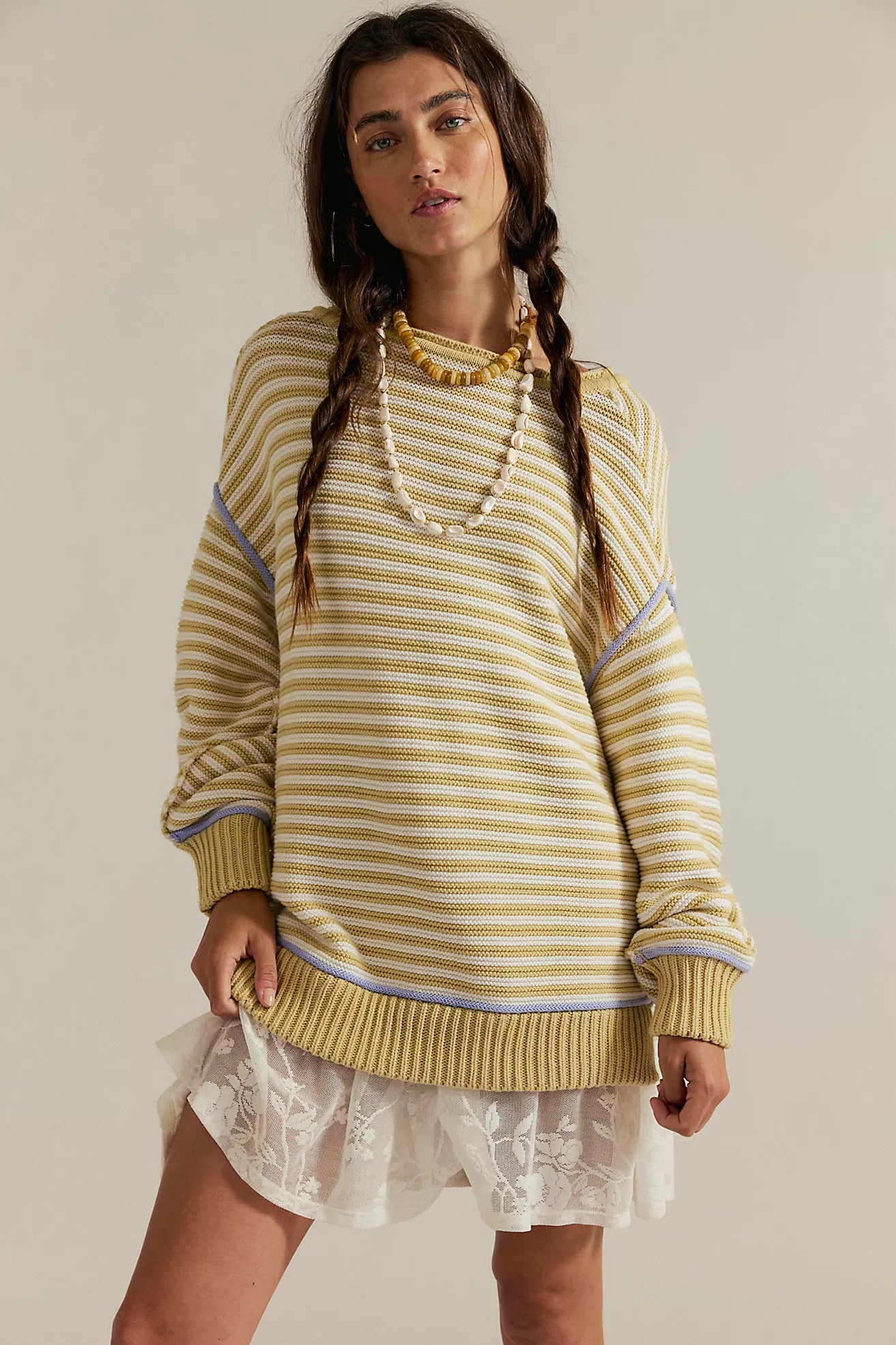 Free People We The Free Asher Pullover/Sand combo