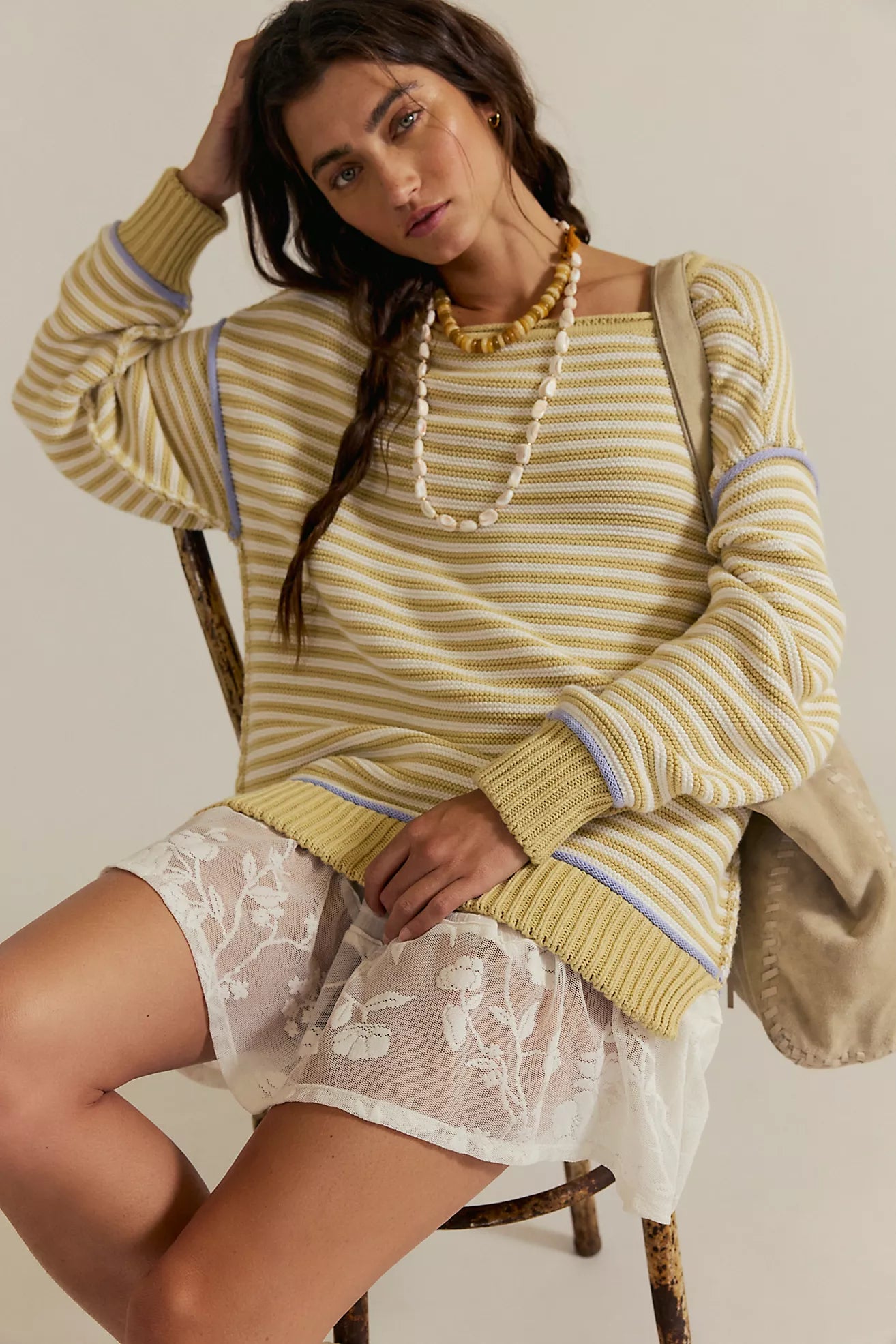 Free People We The Free Asher Pullover/Sand combo