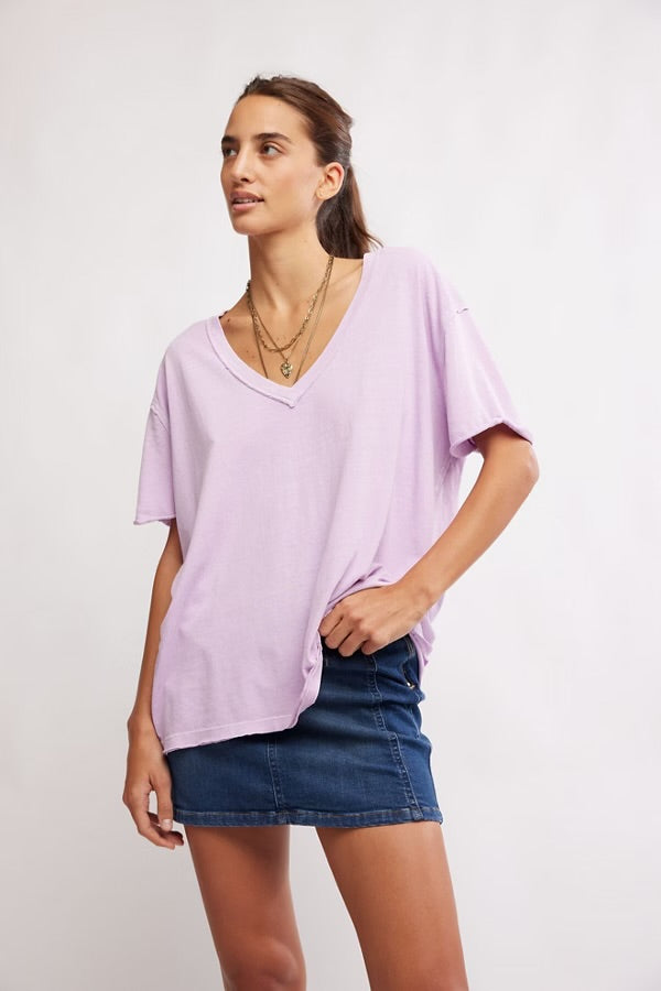 Free People We The Free Nina V-Neck Tee/Fairy Wings