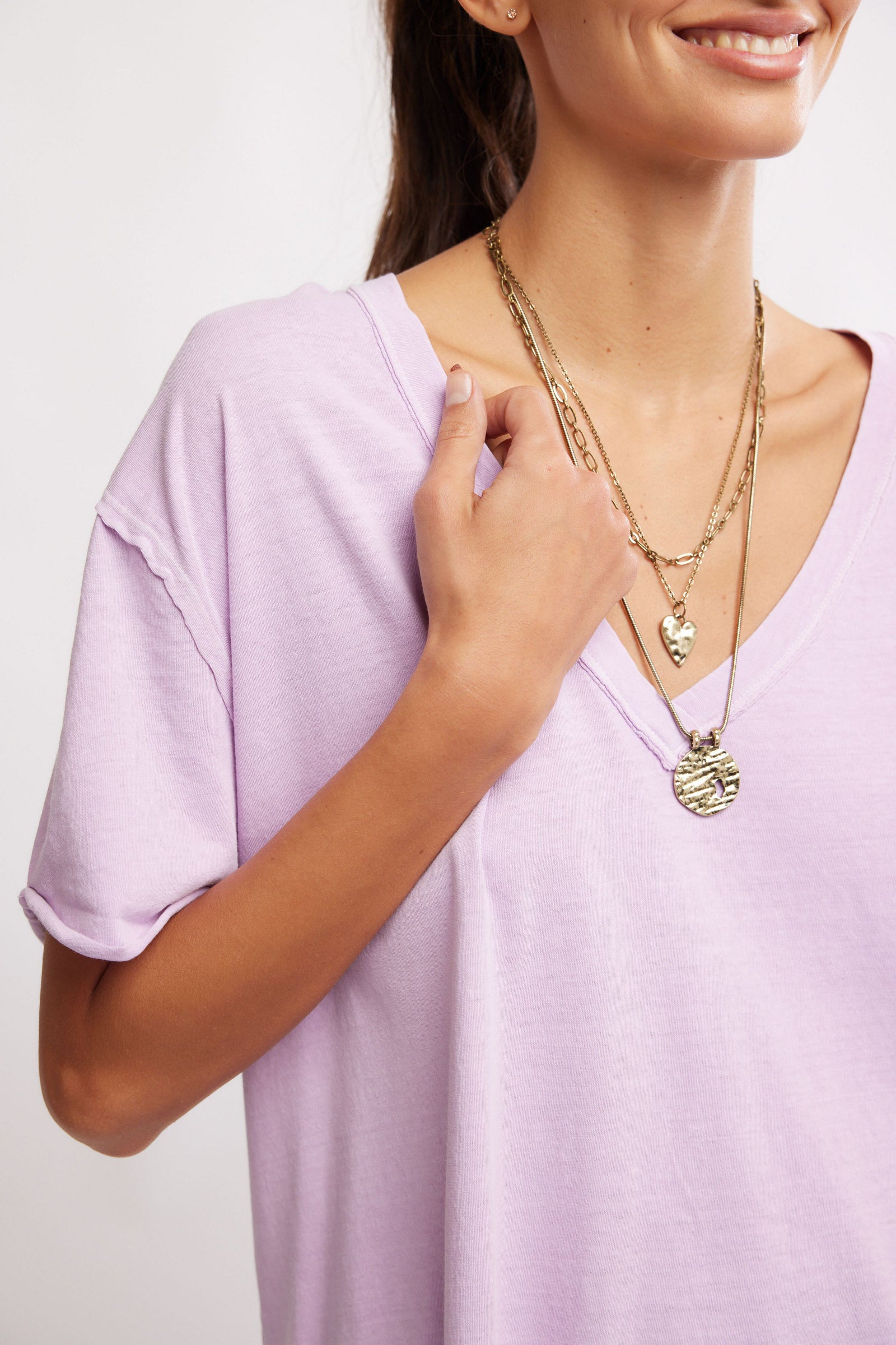 Free People We The Free Nina V-Neck Tee/Fairy Wings