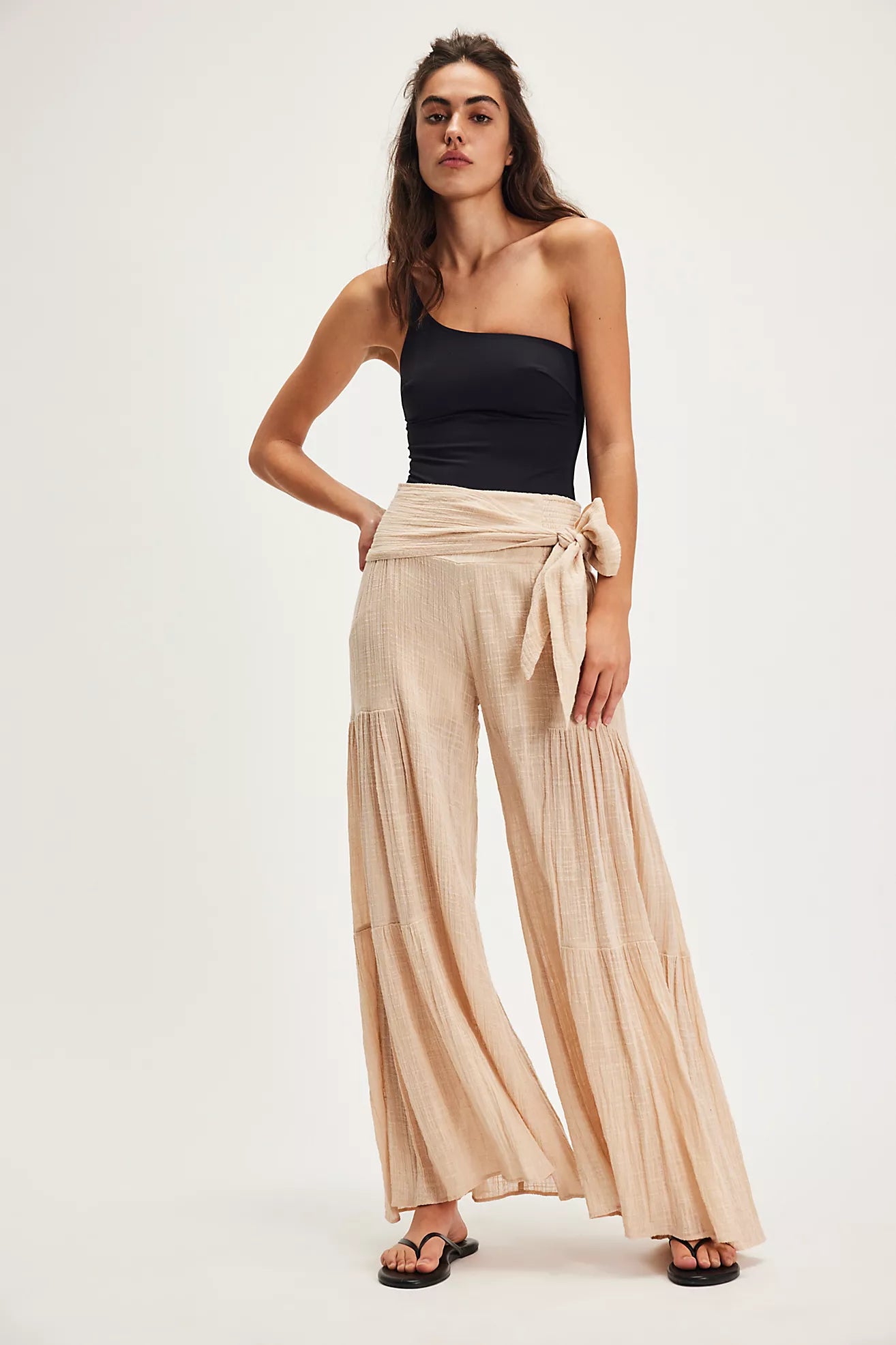 Free People FP One Good Day Wide-Leg Pants/Sand