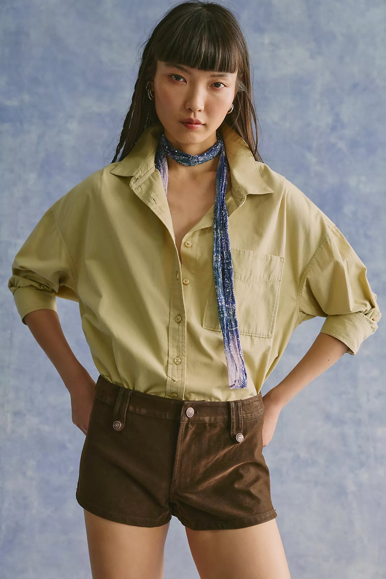 Free People We The Free Vagabond Vegan Suede Shorts /Chocolate Tore