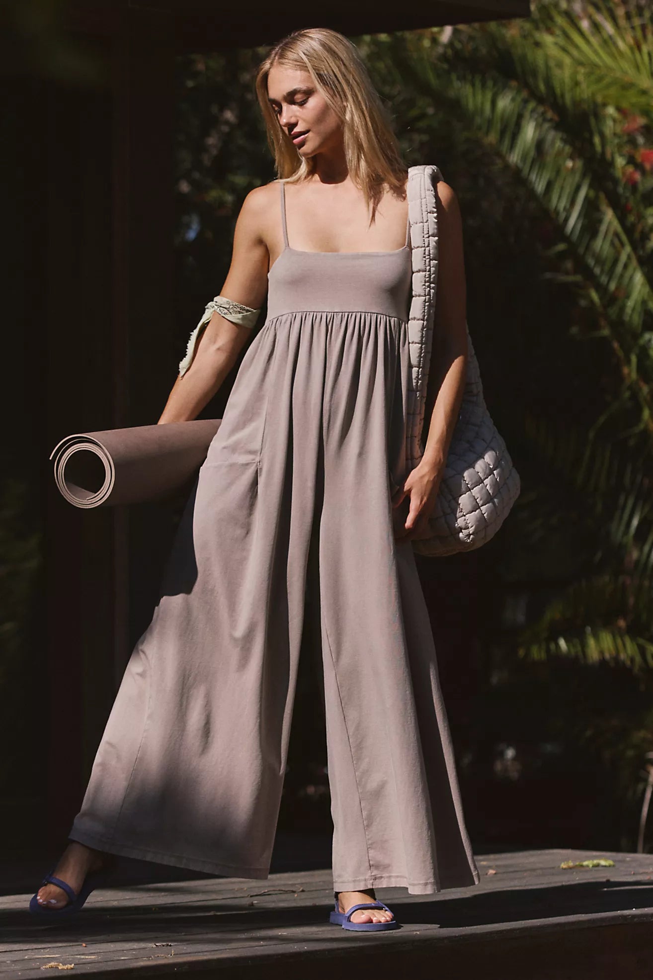 Free People Hot Shot Strappy Onesie/Hickory