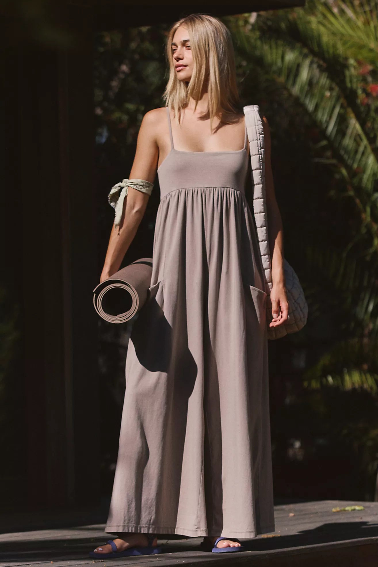 Free People Hot Shot Strappy Onesie/Hickory