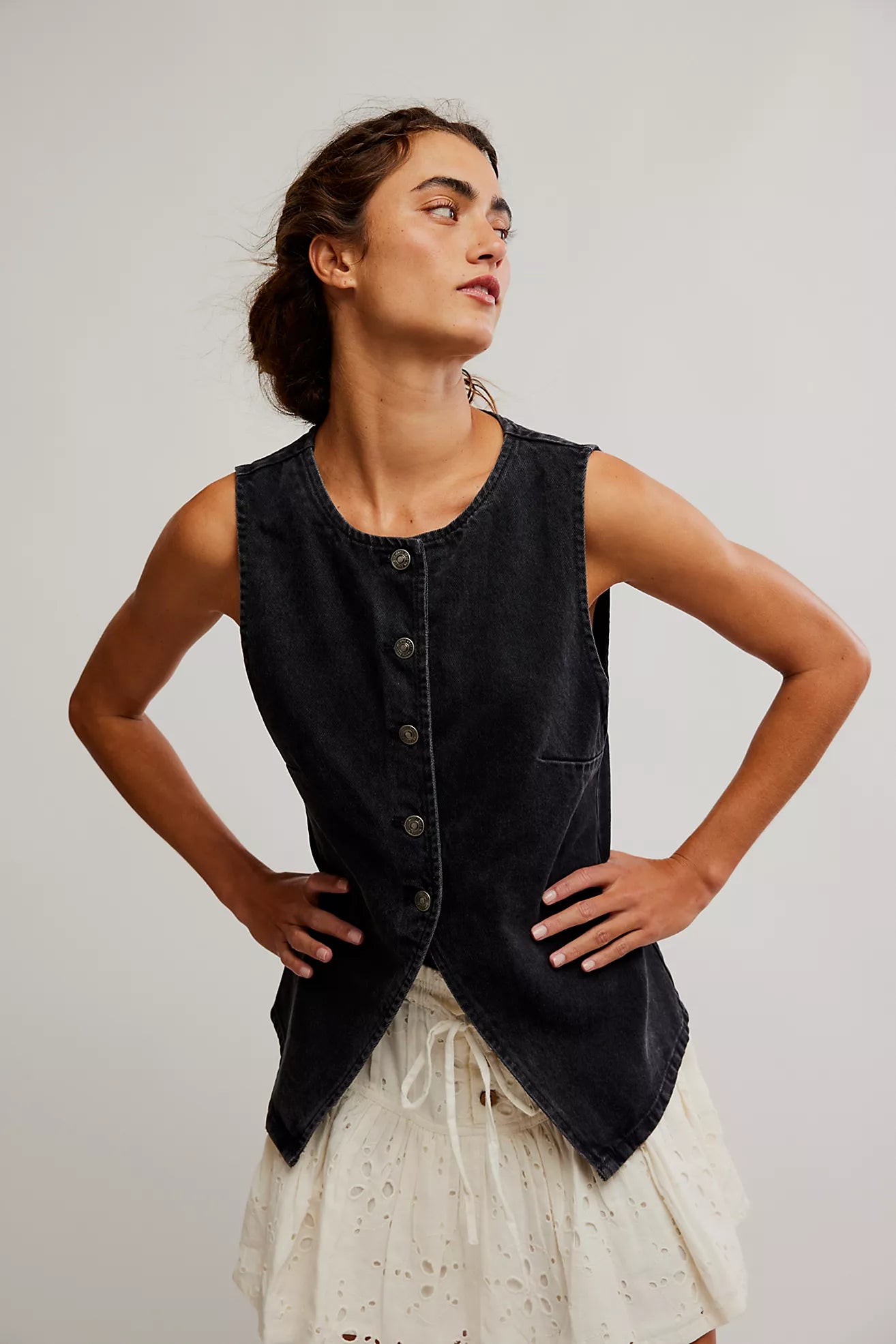 Free People We The Free Aimee Vest/Black