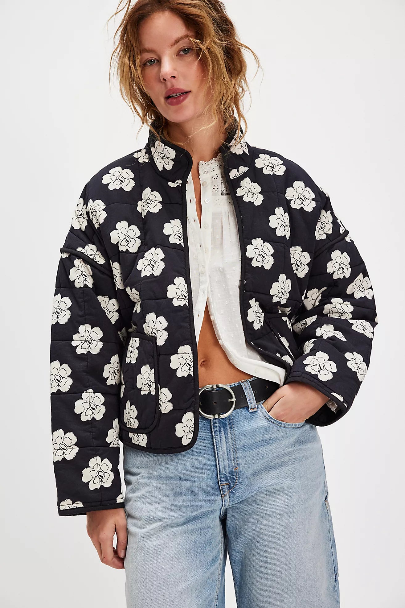 Free People Chloe Jacket/Night Blooms