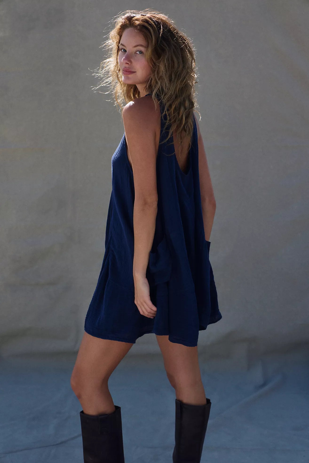 Free People Pina Colada Tunic/Navy Academy