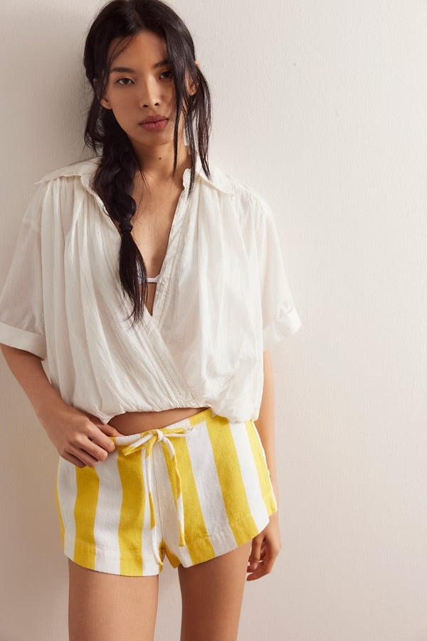 Free People Hot Hot Hot Shorts/Yellow Combo