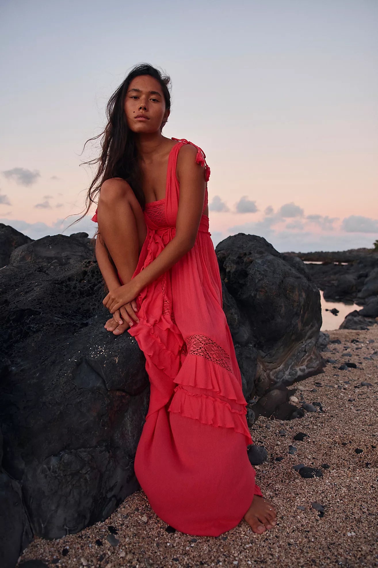 Free People Santa Maria Maxi Dress/Watermelon Wedge